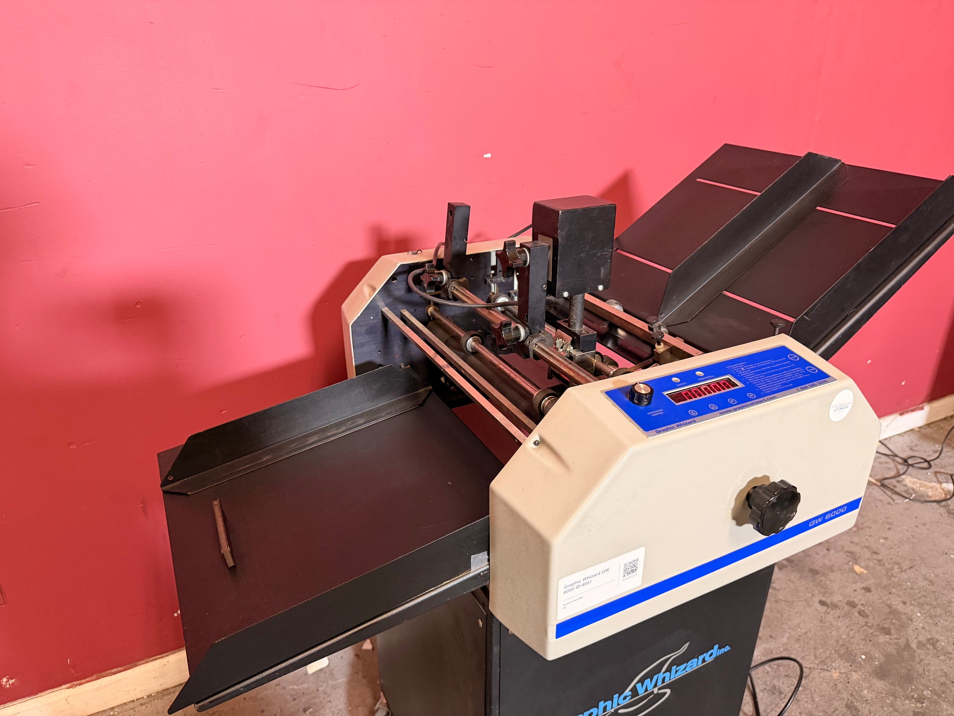 Used Graphic Whizard GW6000 automatic numbering and perforation unit full layout – AA&D PressExchange
