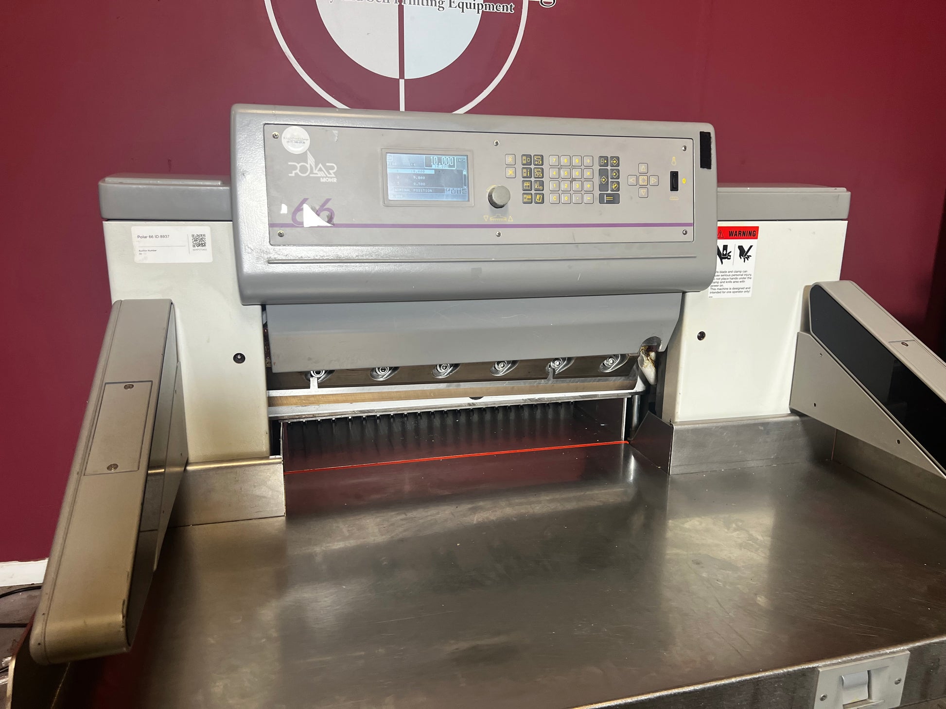 Used Polar 66 programmable paper cutting machine top view – AA&D PressExchange