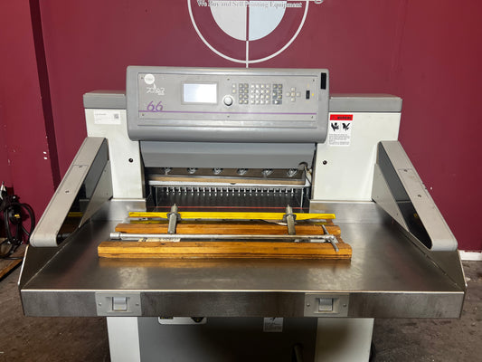 Used Polar 66 programmable paper cutter front view – AA&D PressExchange