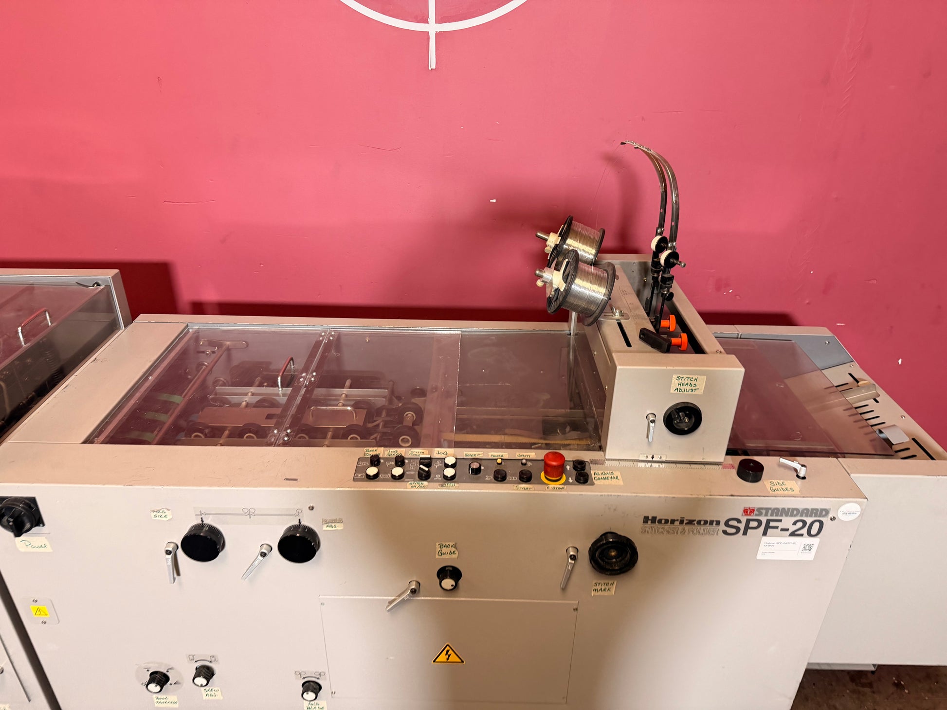 Used Horizon stitch fold and trim booklet maker full system view