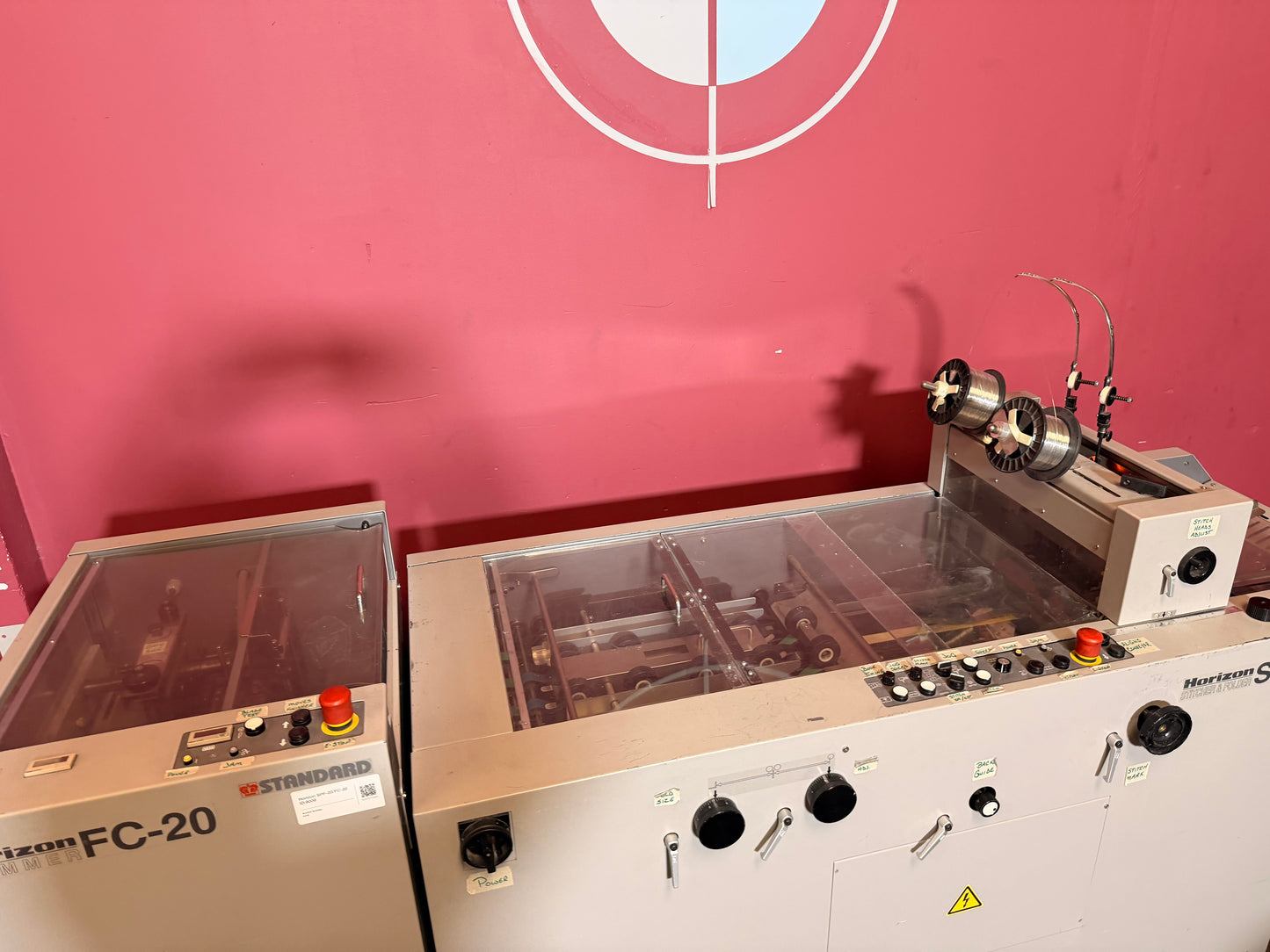 Used Horizon stitch fold trim booklet maker industrial overview