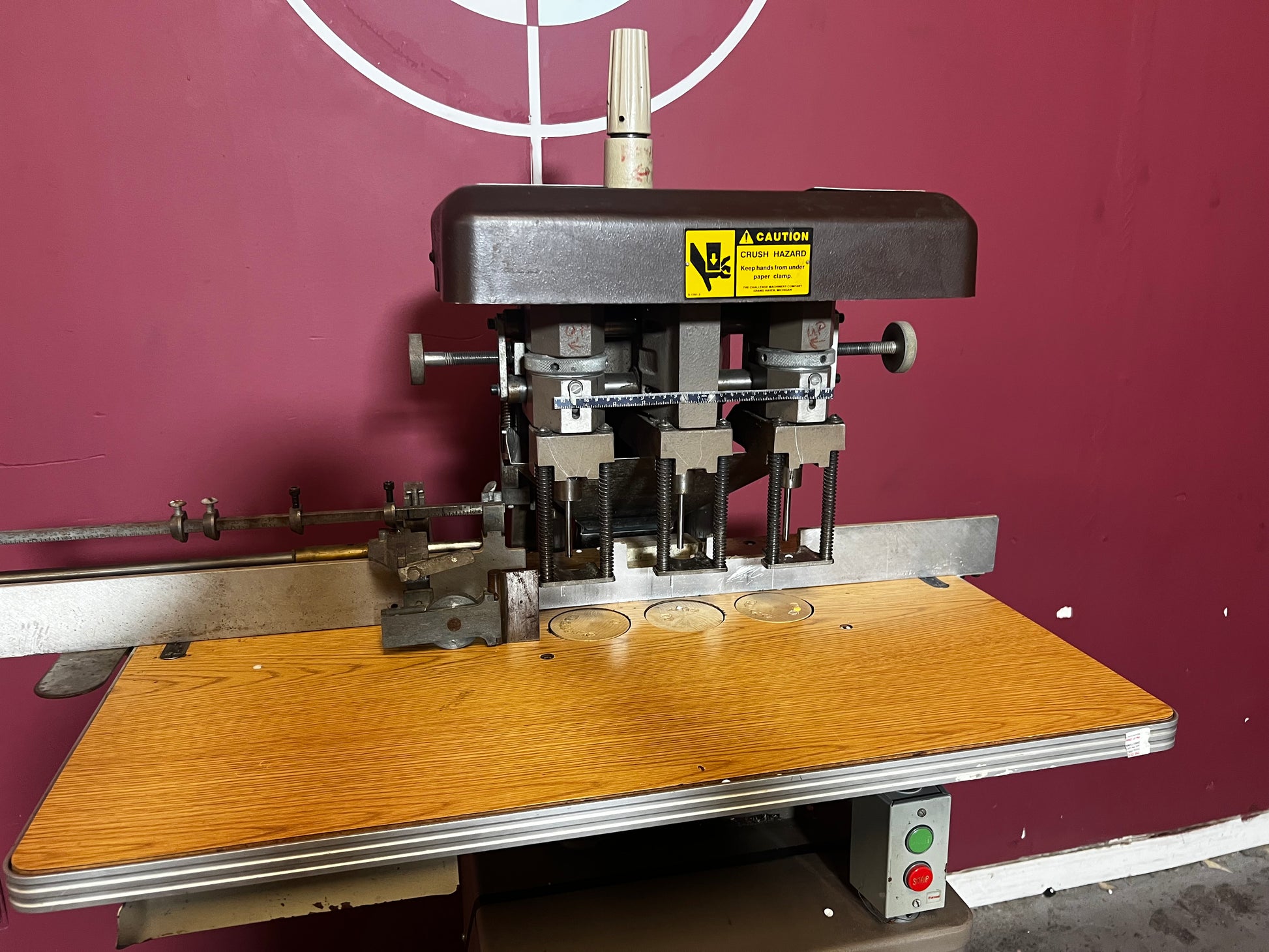 Used Challenge EH-3A Paper Drill by AA&D PressExchange, hydraulic drilling machine for printing shops.