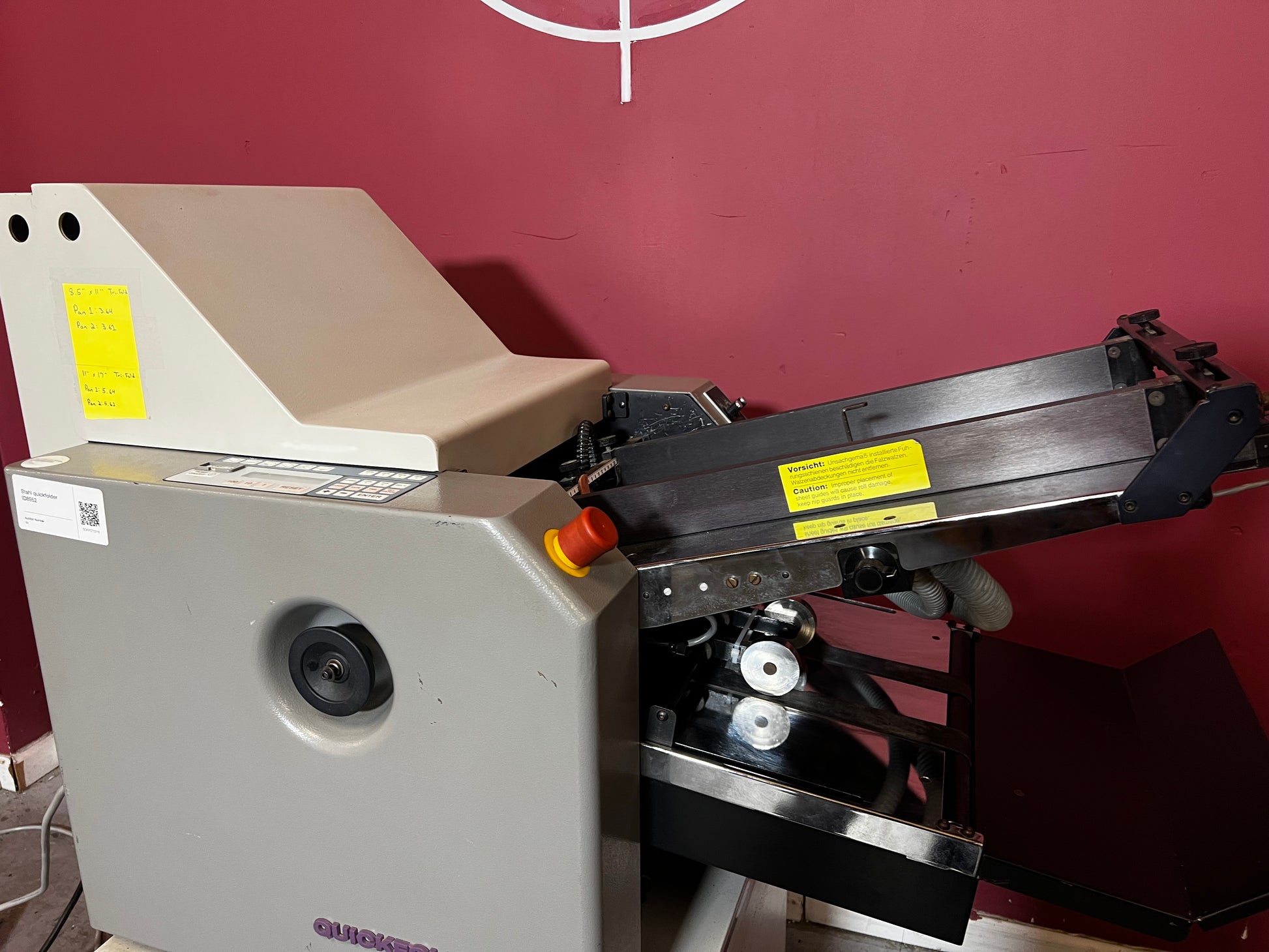 Used Heidelberg T34A Quickfolder adjustable plate paper folder – AA&D PressExchange