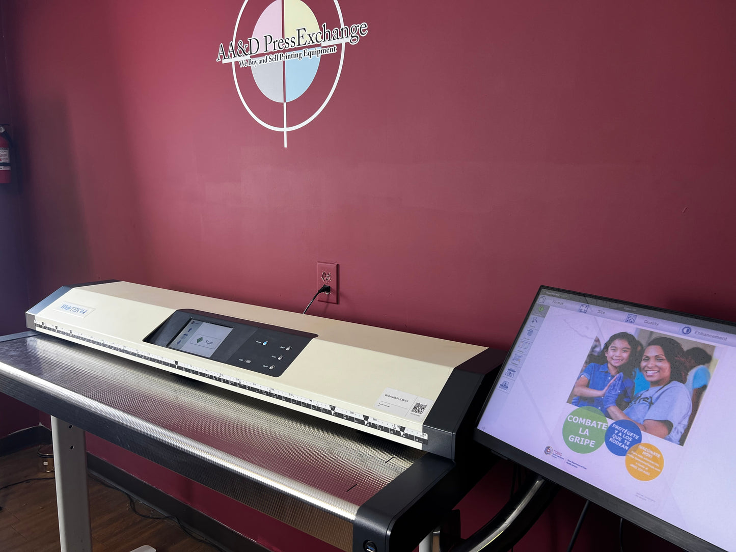 Used Image Access WideTek 44 wide-format CCD document scanner setup | AA&D PressExchange