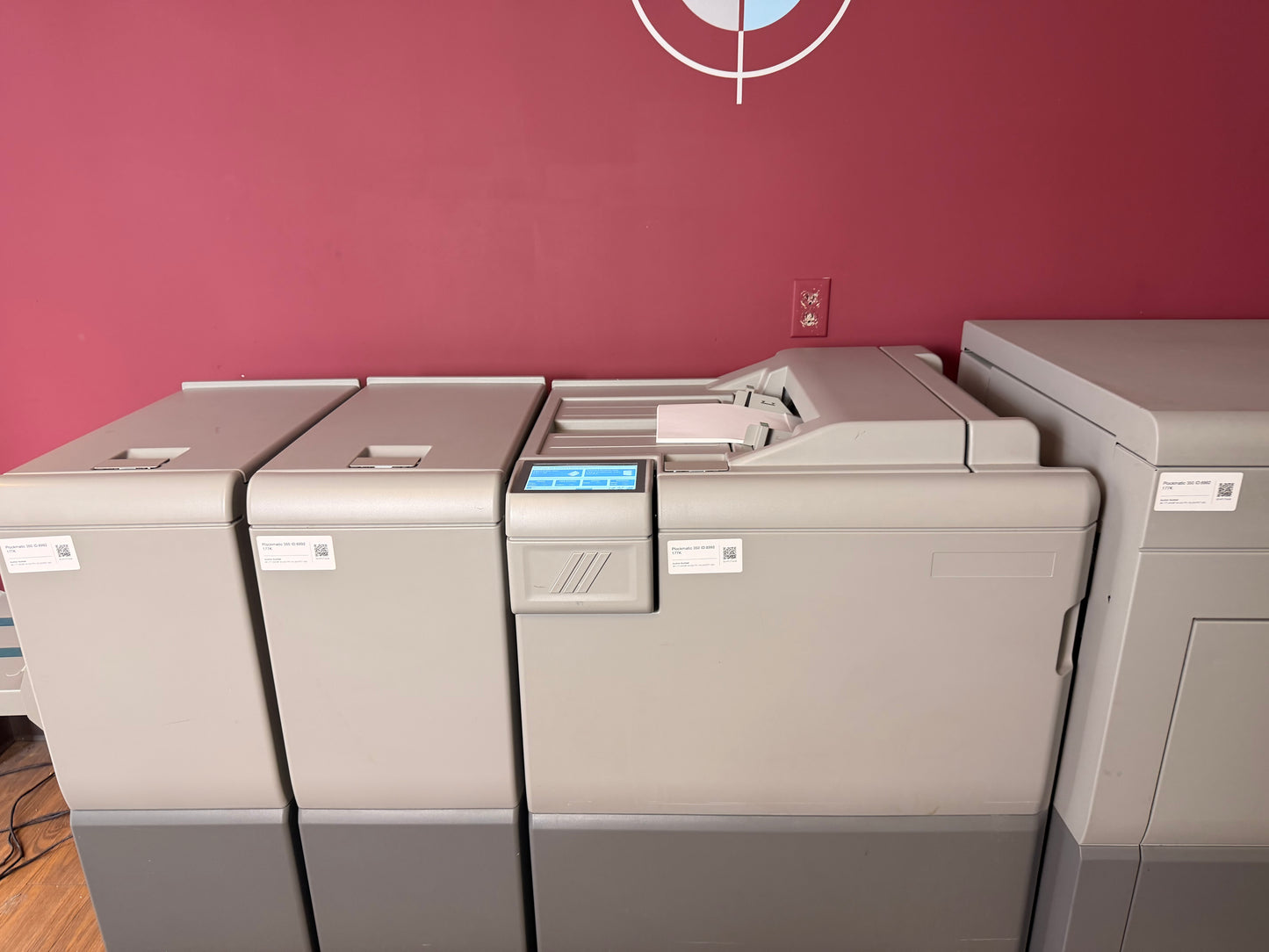 Used Plockmatic 350 Booklet Maker 177k meter showing modular booklet making configuration – AA&D PressExchange