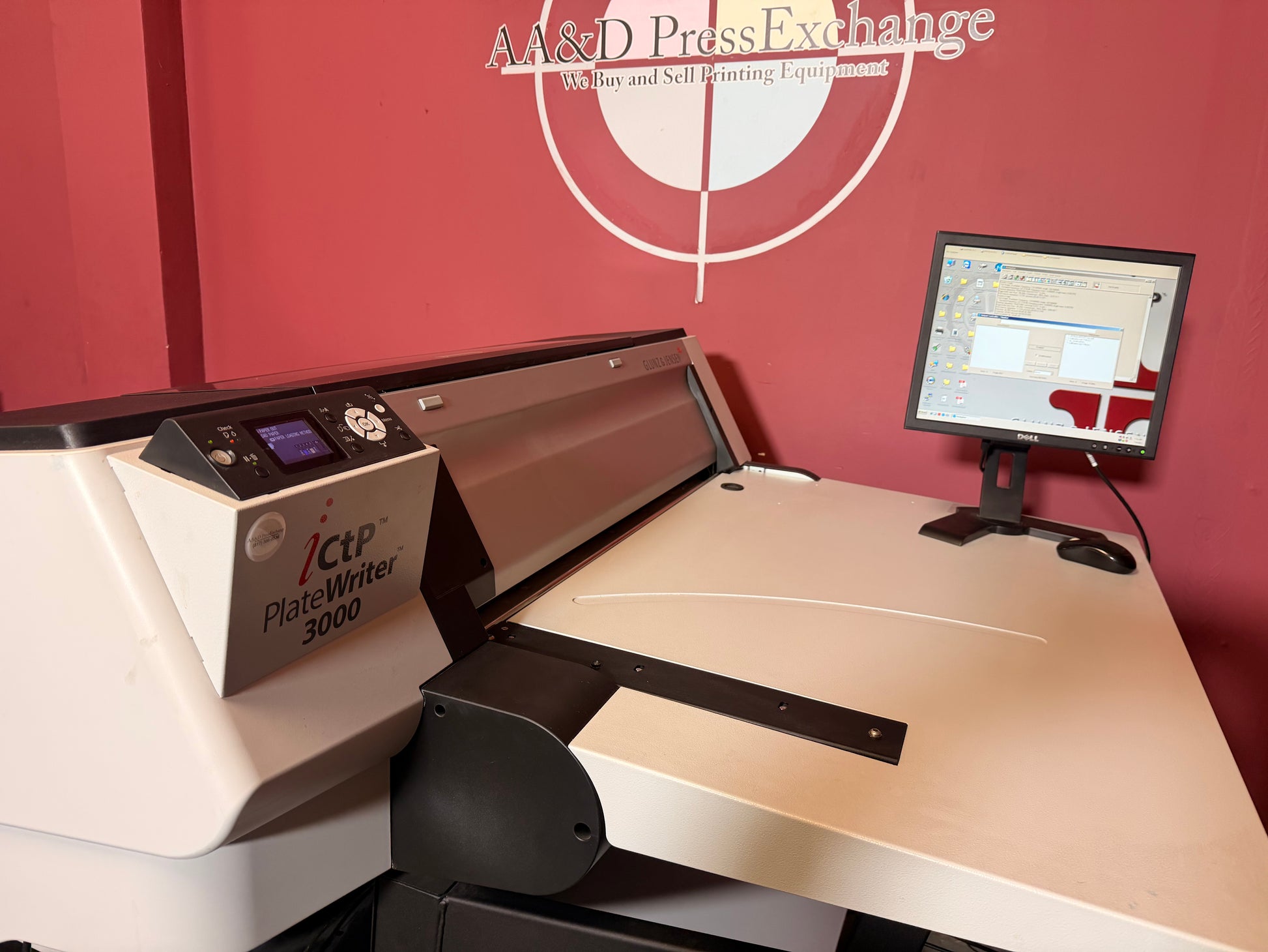Used AA&D PressExchange PlateWriter 3000 CtP system for daylight plate making
