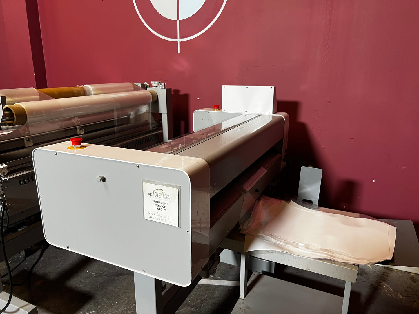 AA&D PressExchange Used GBC 1244 WF Laminator Cutter professional laminating system with slitter and rewind