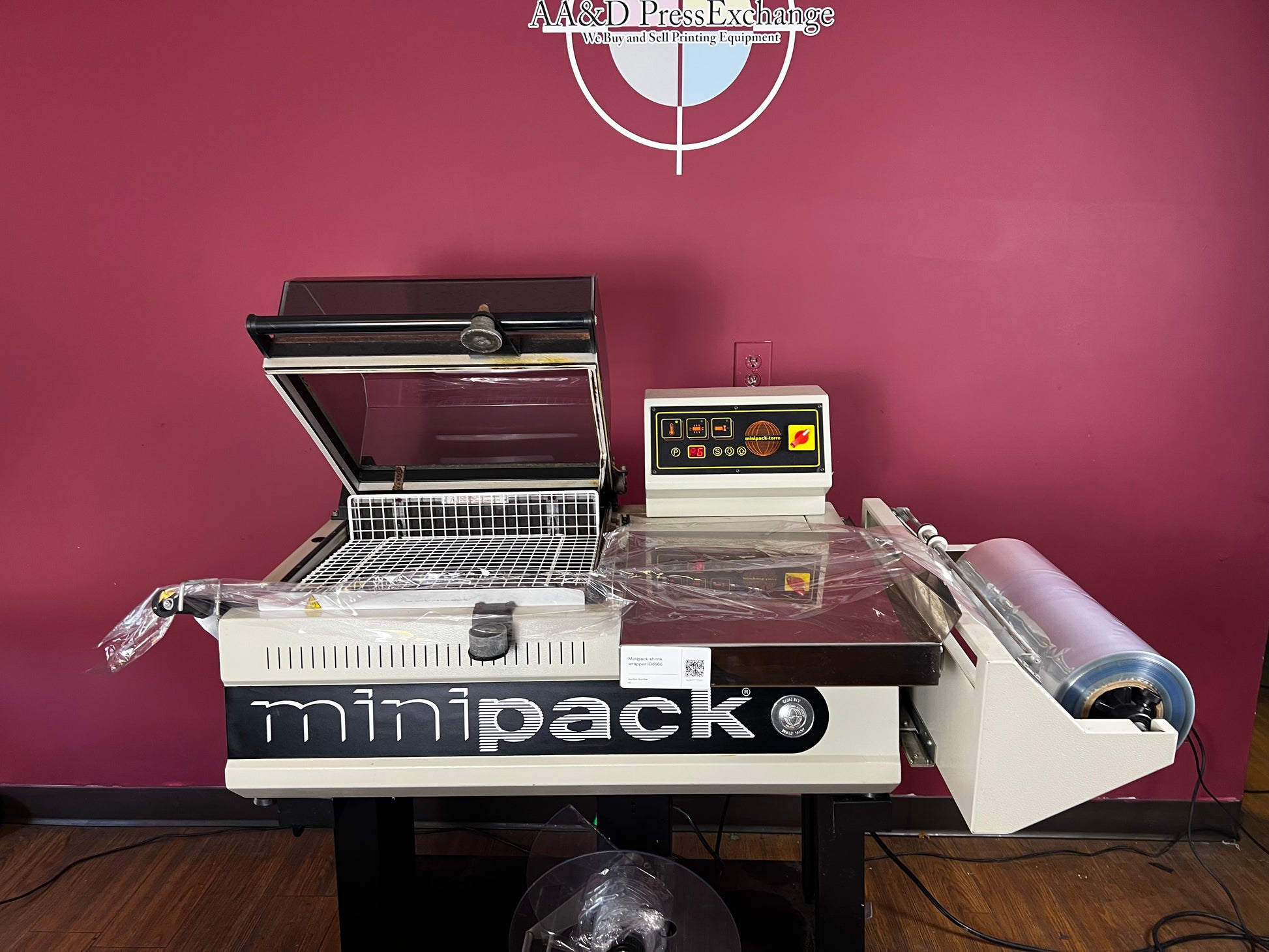 Used Minipack FM-75 Digit shrink wrapping equipment with cooling system | AA&D PressExchange