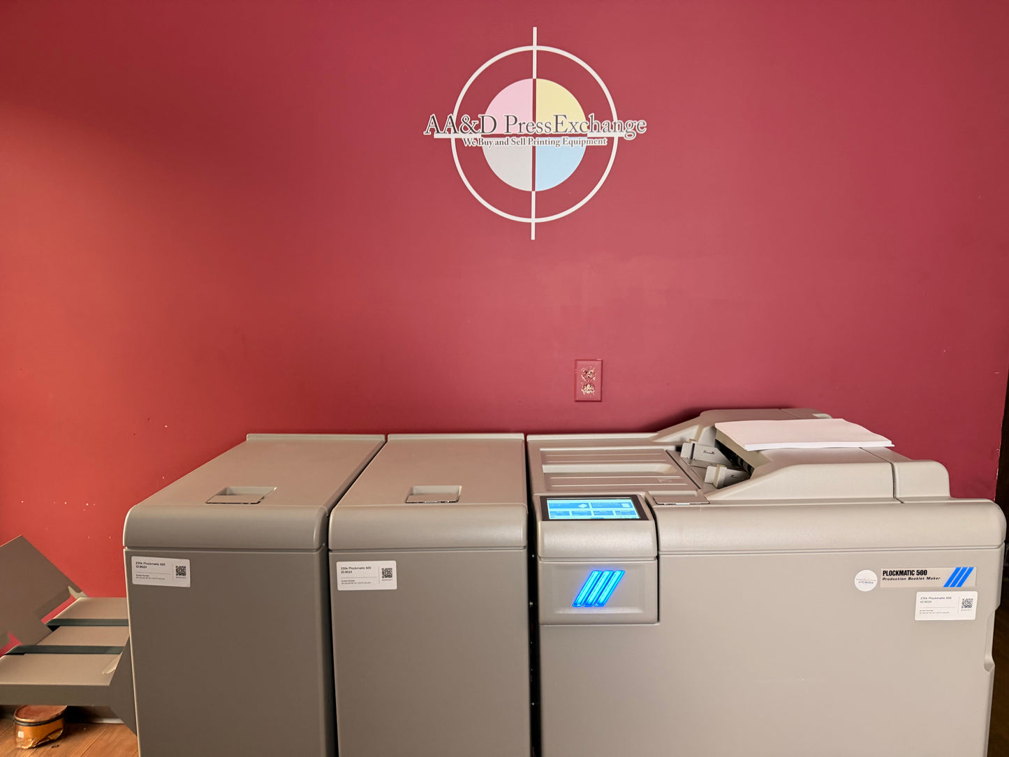 Low meter 17K Plockmatic 500 Production Booklet Maker for sale