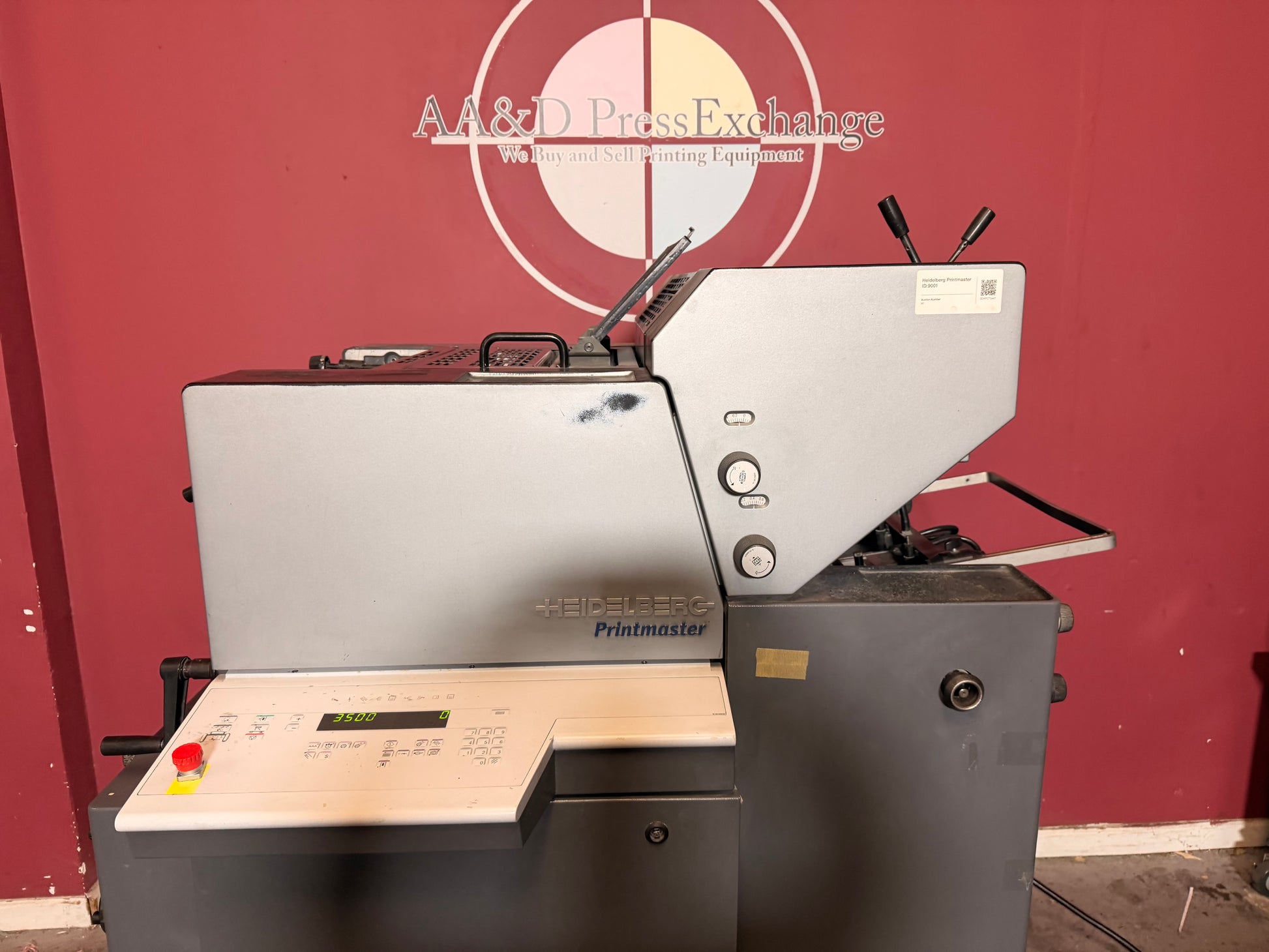 Used Heidelberg Printmaster QM 46-2 printing machine for sale side profile view