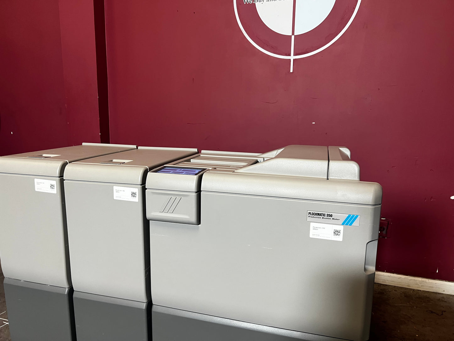 Used Plockmatic 350 booklet maker 60k meter inline setup with digital press – AA&D PressExchange