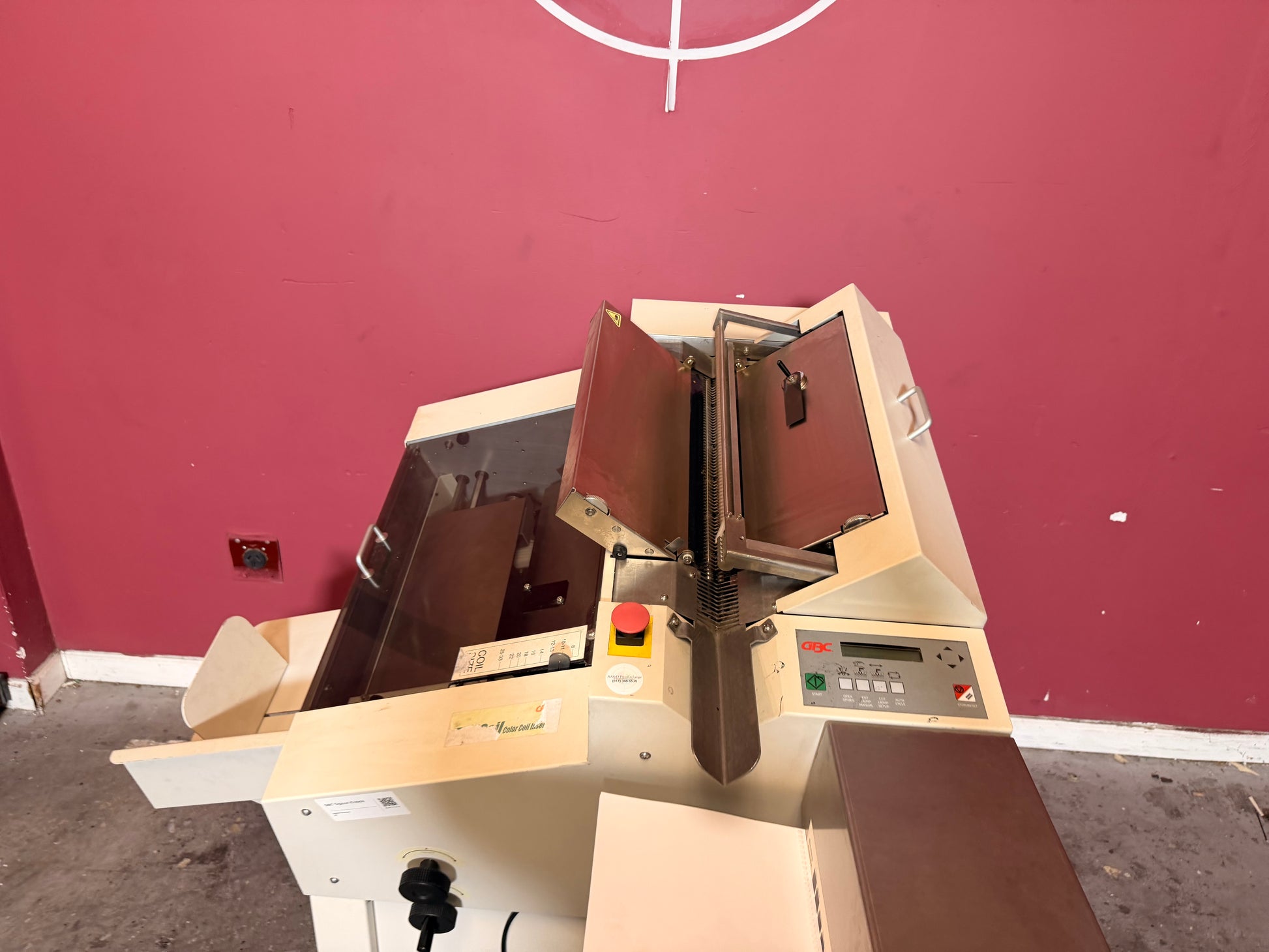 Used GBC DigiCoil coil binding equipment rear side components – AA&D PressExchange