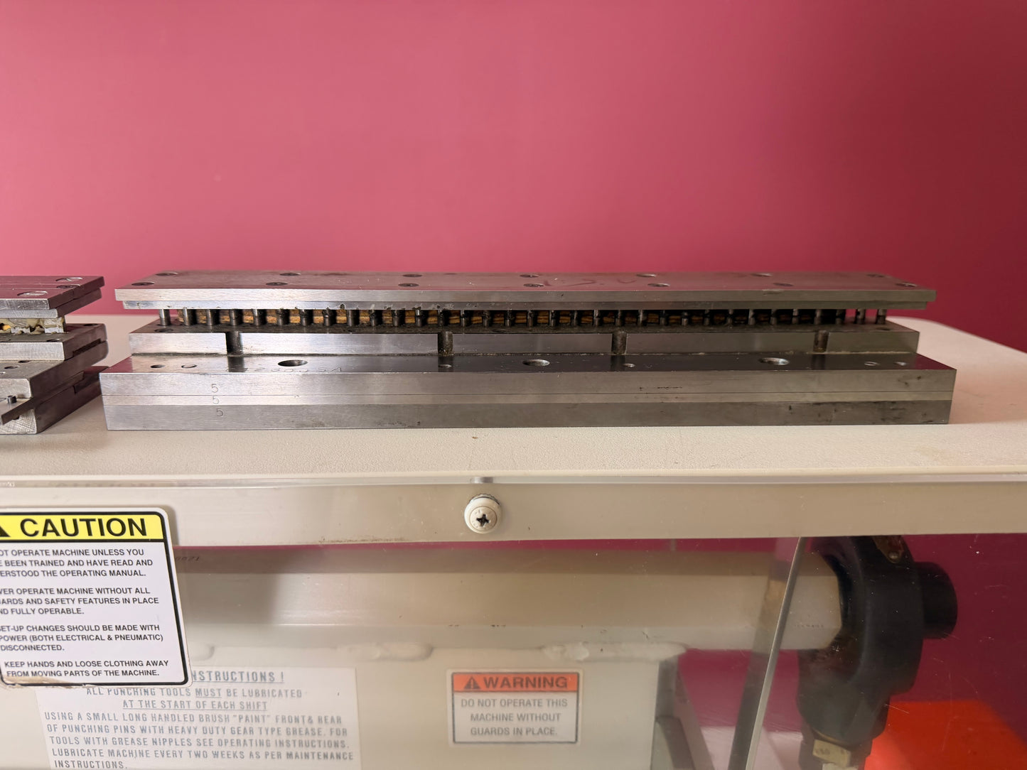 Used GBC Sickinger MHP 17 industrial paper punch with 4:1 oval die installed, for sale