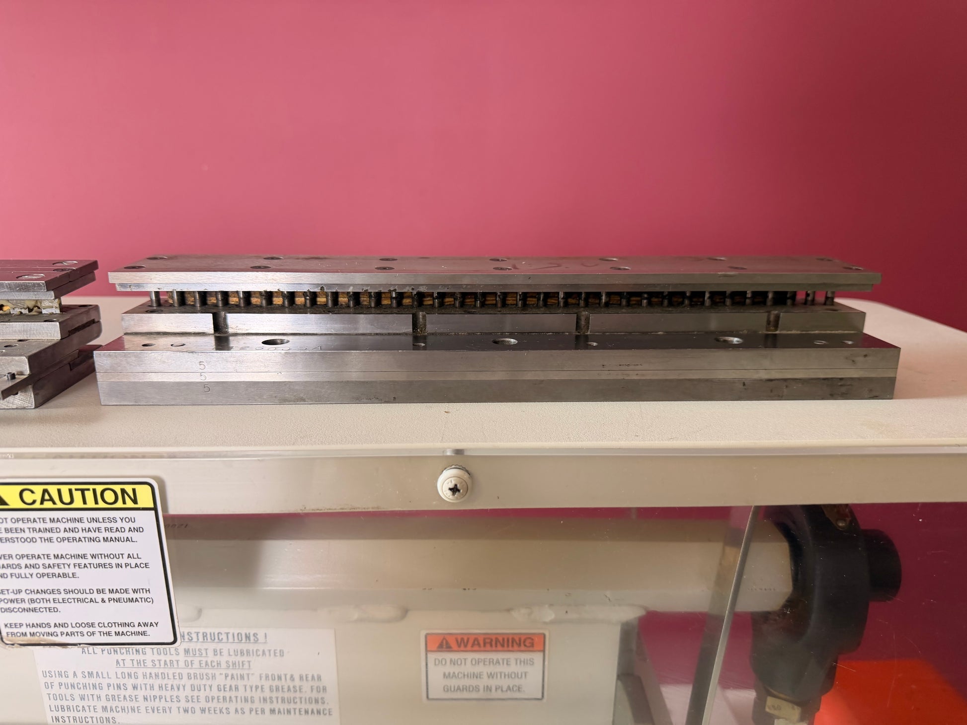 Used GBC Sickinger MHP 17 industrial paper punch with 4:1 oval die installed, for sale