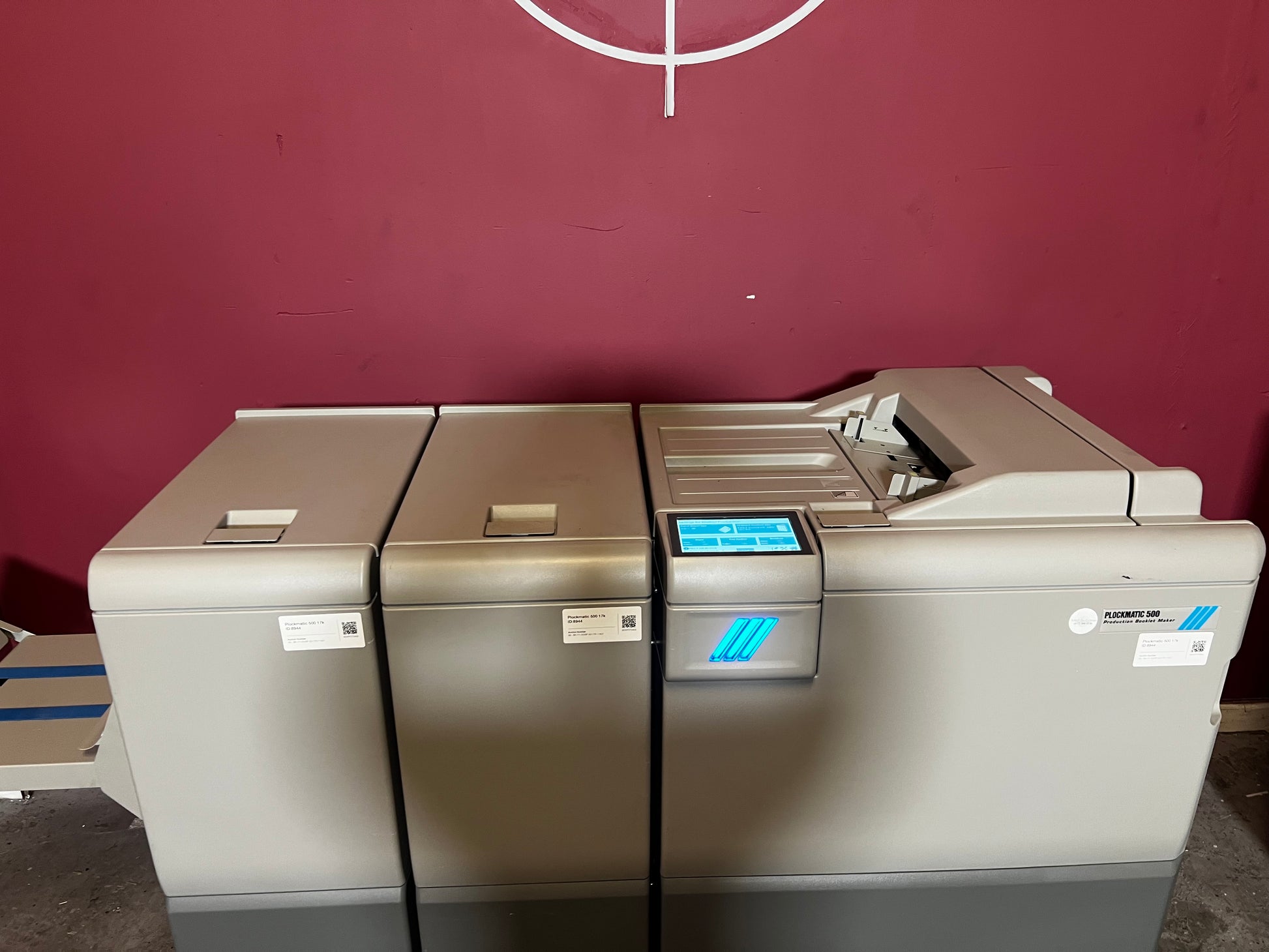 Used Plockmatic 500 Booklet Maker Feeder Section Close-Up – AA&D PressExchange