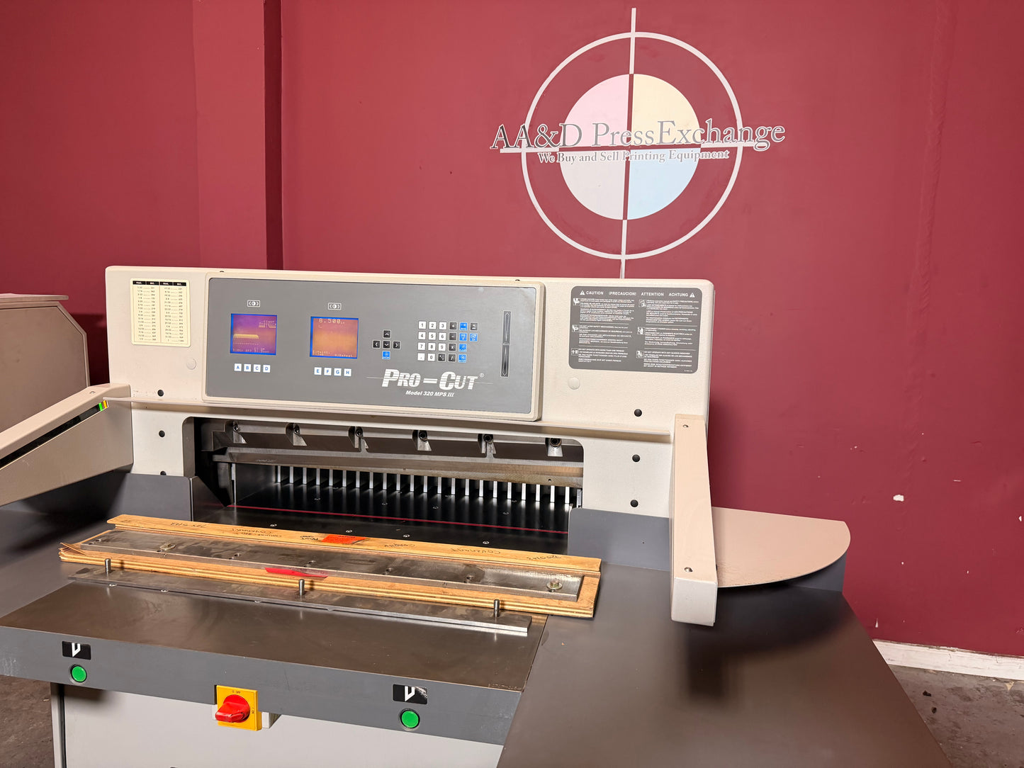 Used Pro-Cut 320 MPS III 5 HP hydraulic paper cutter for sale bindery equipment