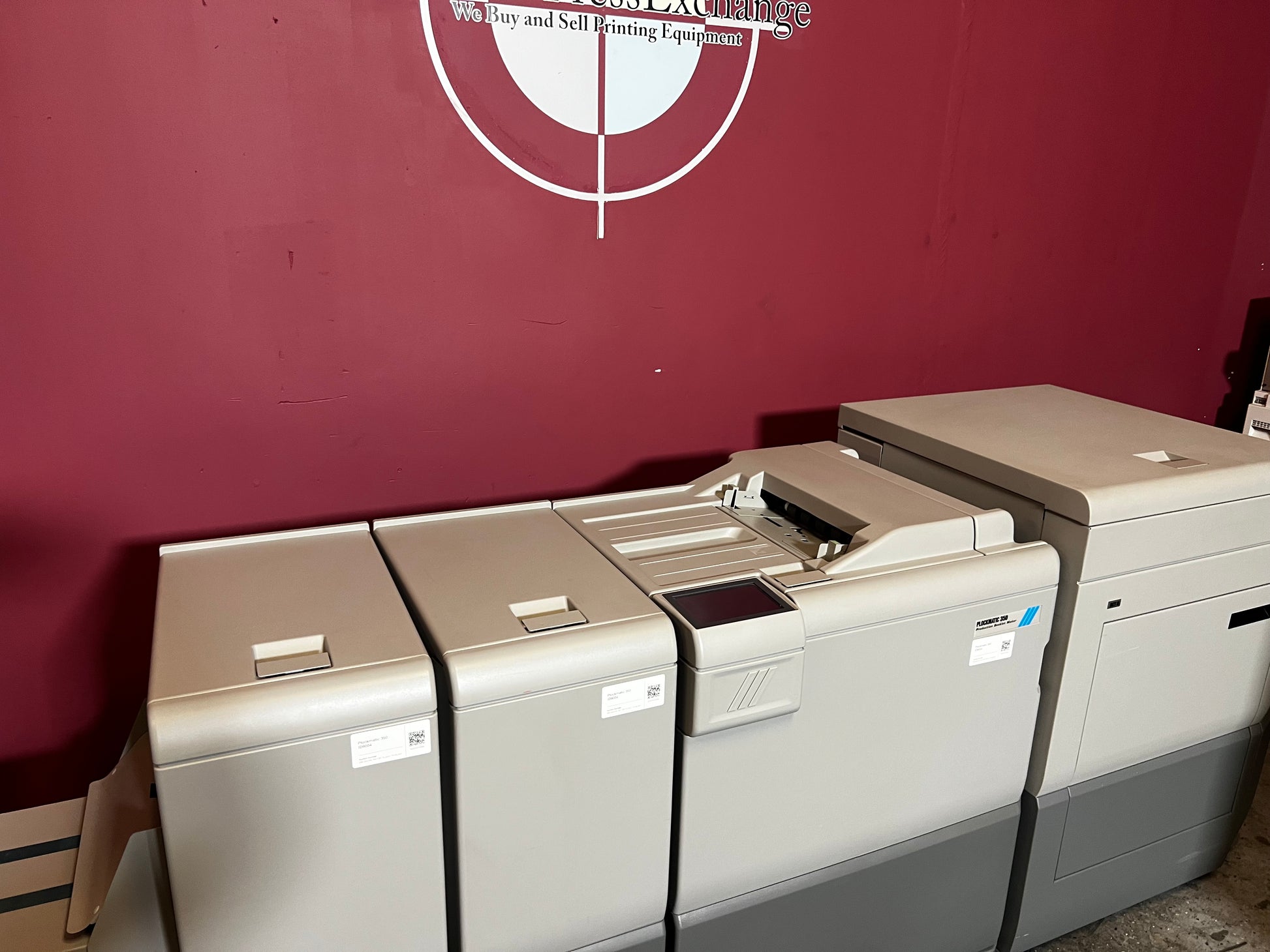 Used Plockmatic 350 70k meter booklet maker modular connection to digital press line – AA&D PressExchange
