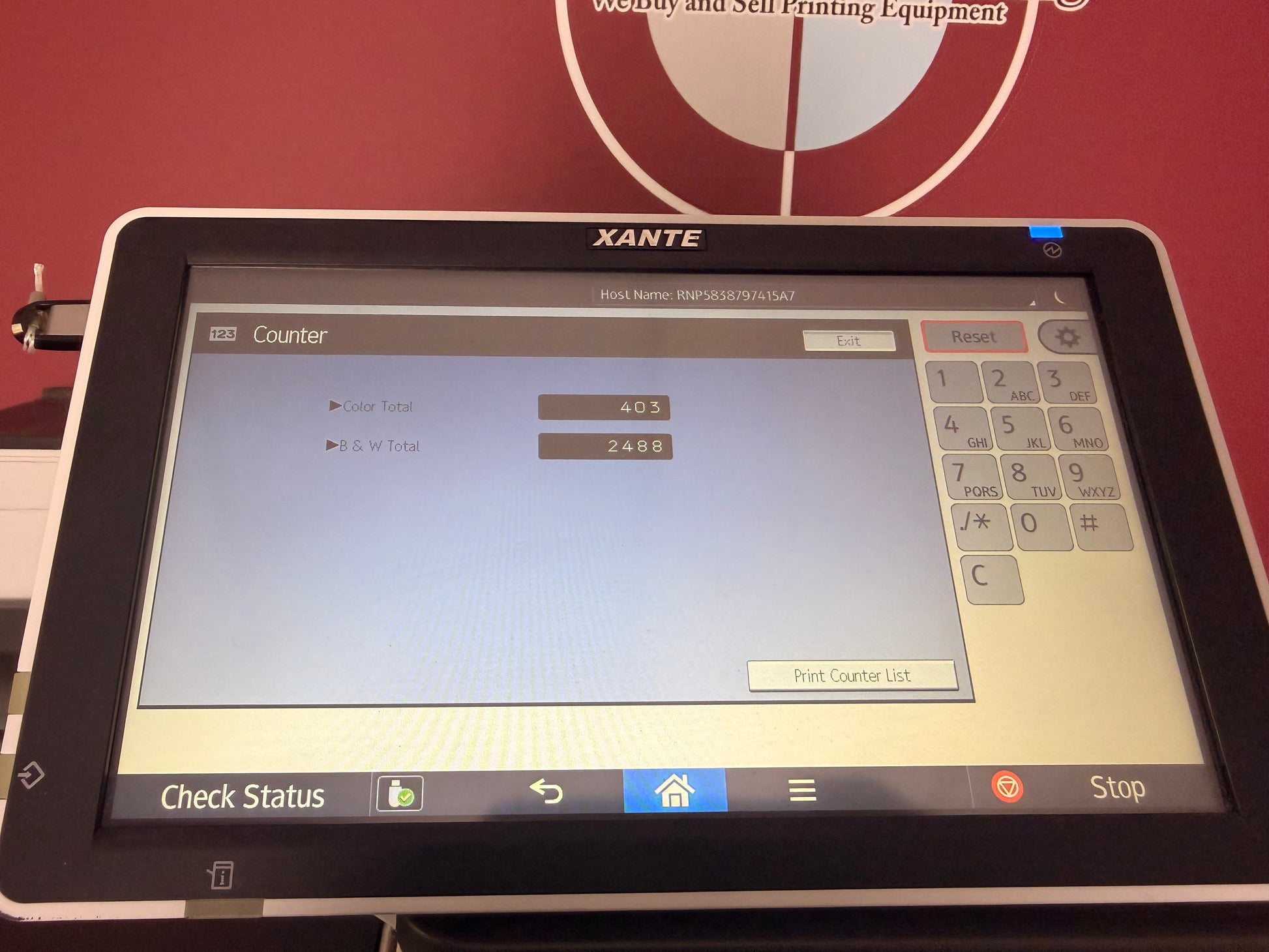 Used Xante En Press Envelope Printer Low meter 3K precision printing for envelopes and labels