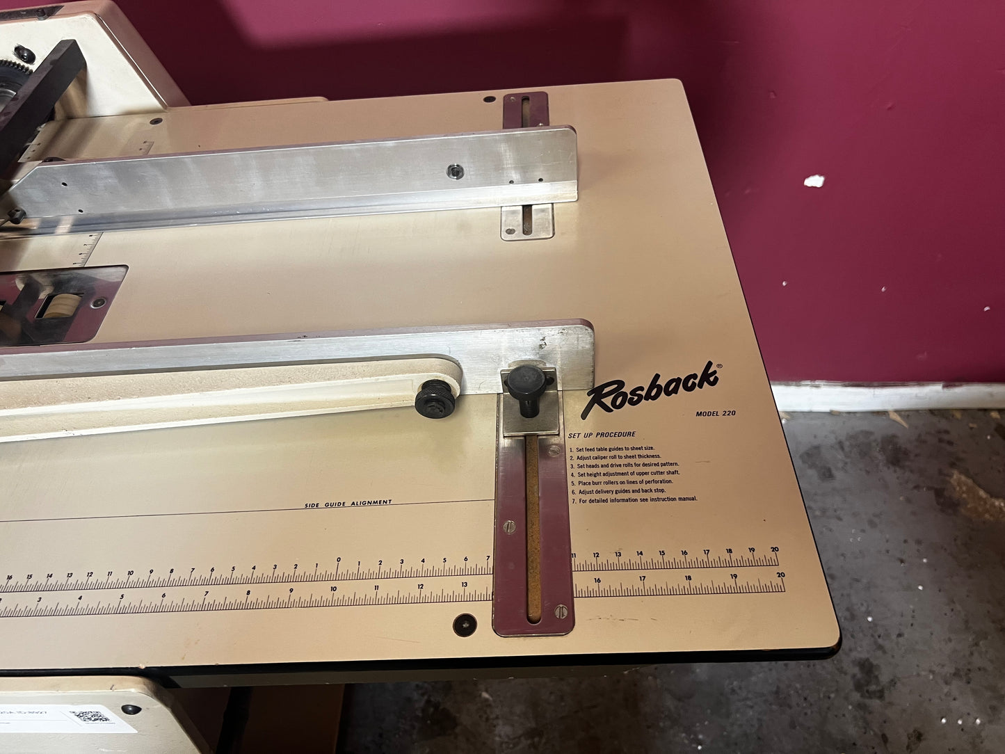 Rosback 220A Perf/Slit/Score