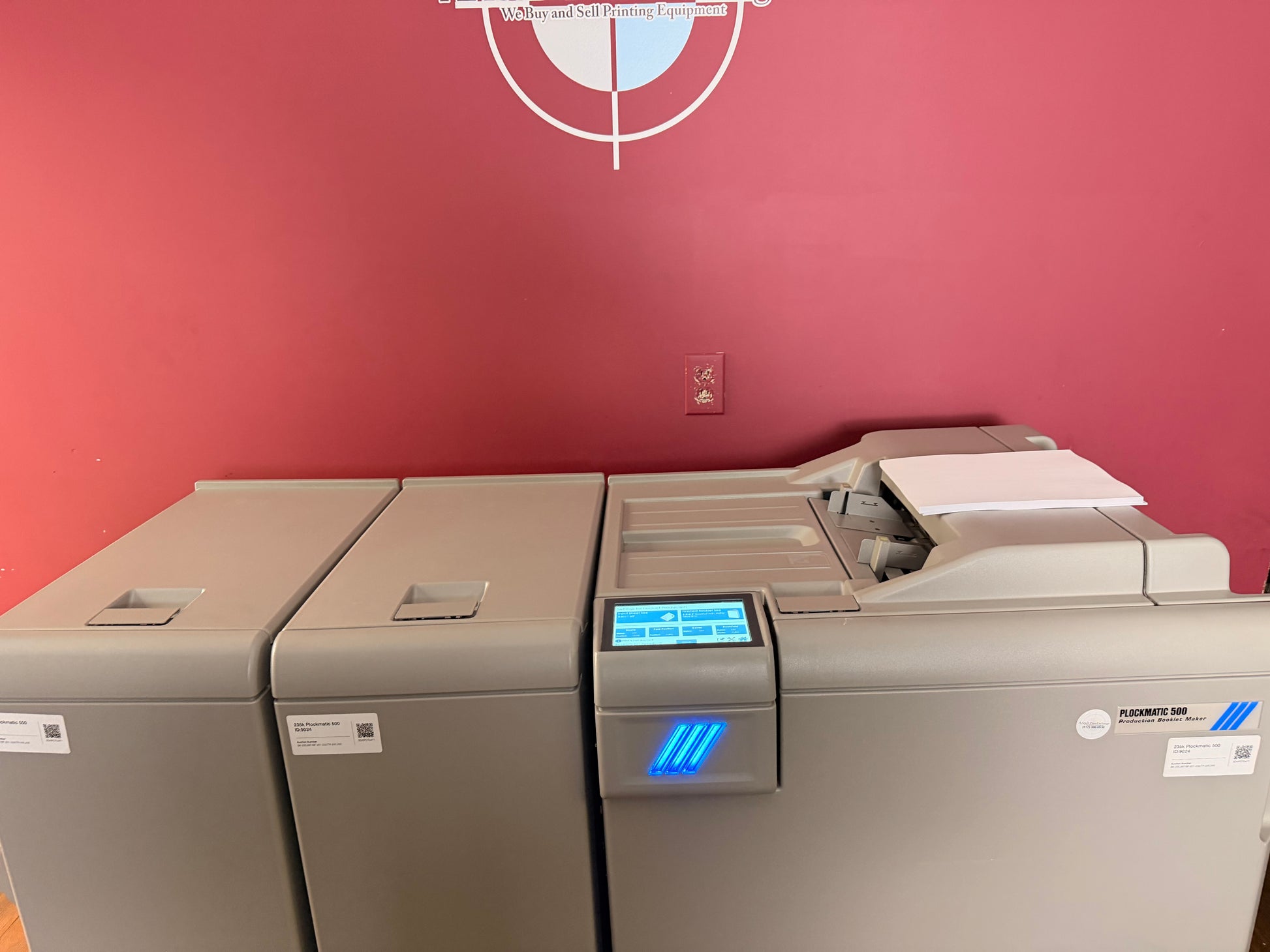 Plockmatic 500 Production Booklet Maker for sale with folding and stapling system