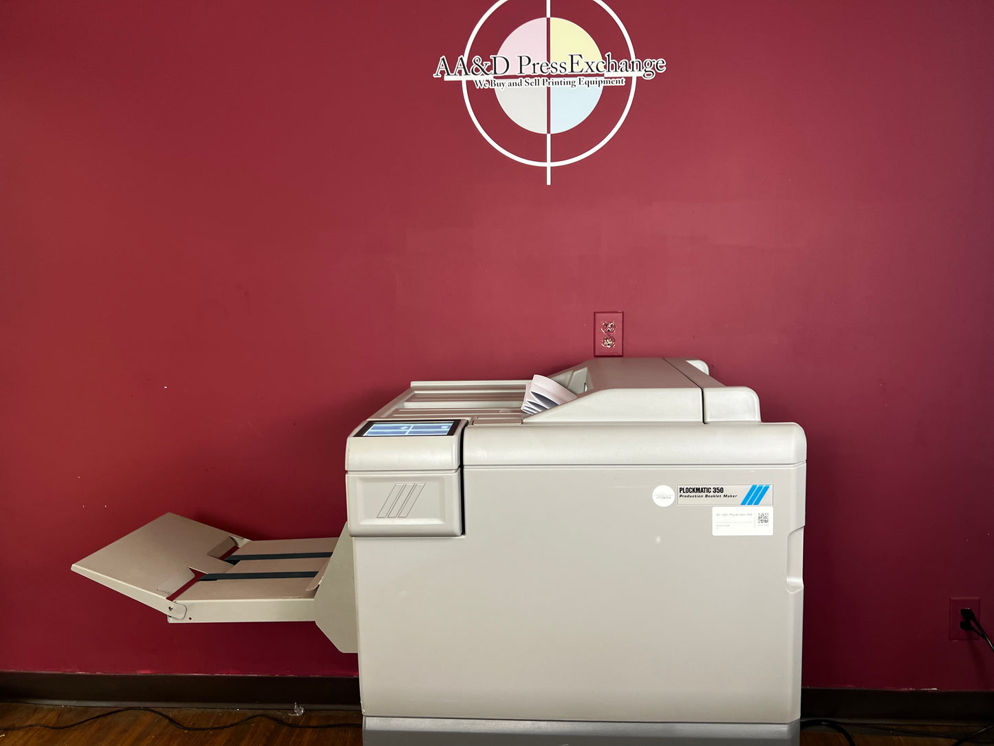 AA&D PressExchange Used Plockmatic 350 booklet maker, lightly used with 380 books