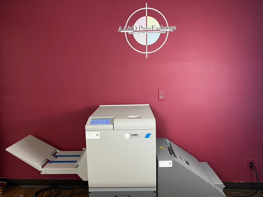 Used Plockmatic SquareBack Trimmer AA&D PressExchange digital booklet finisher with square fold
