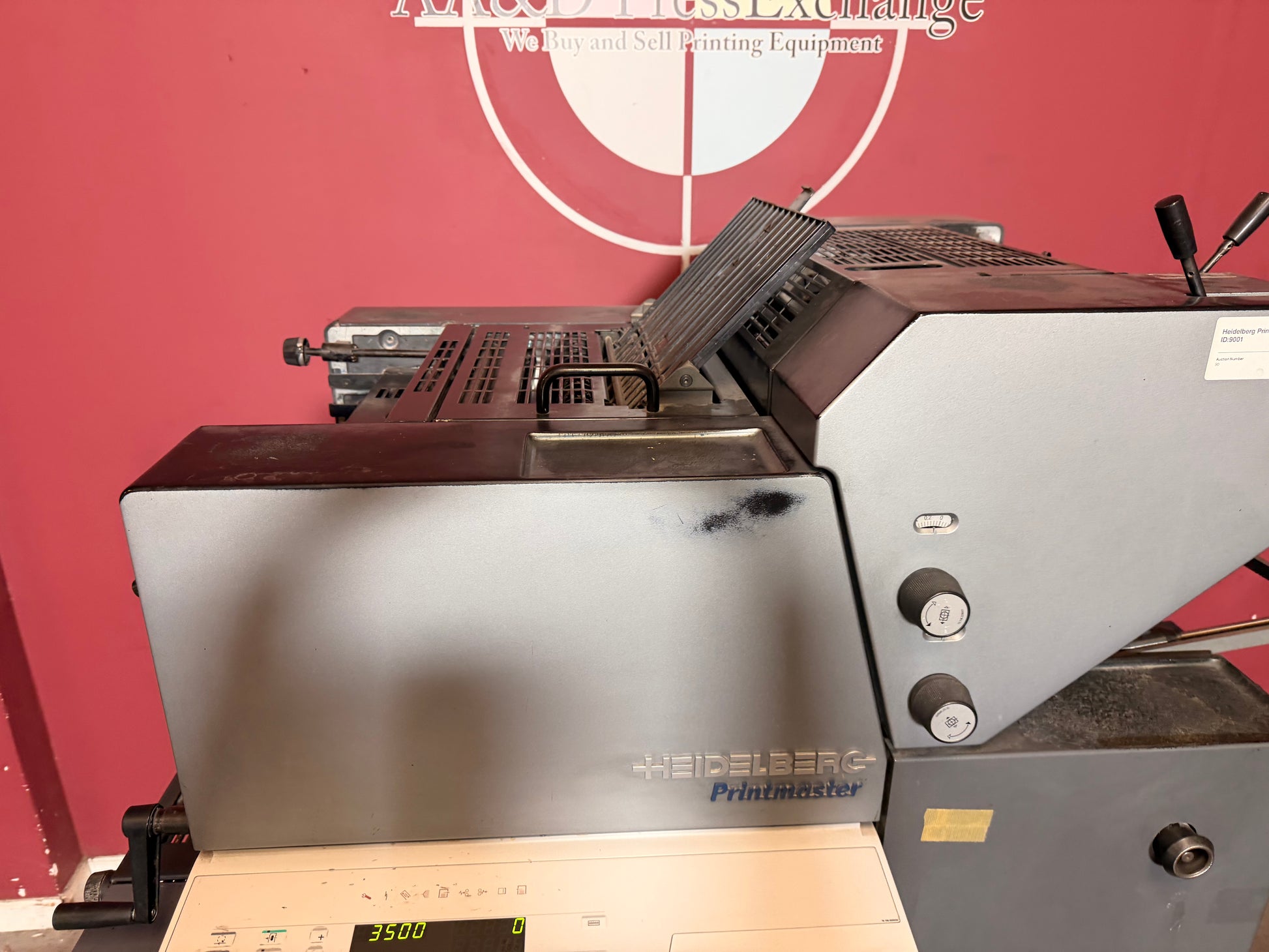 Used Heidelberg Printmaster QM 46-2 two color press for sale full machine angle