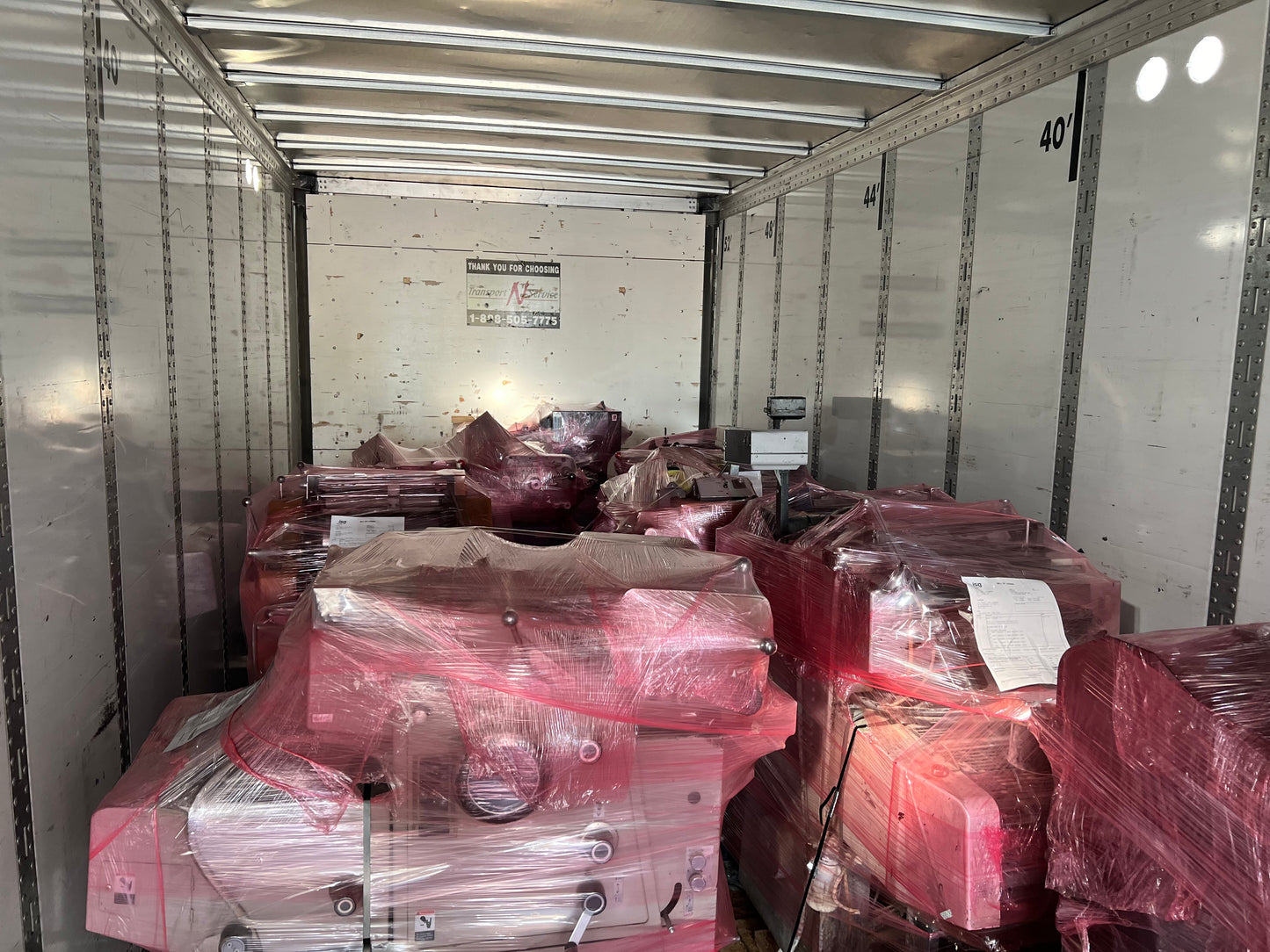 Palletized and shipped