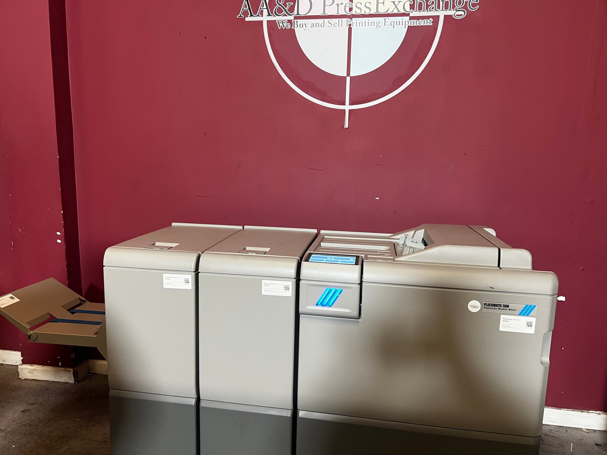 Used Plockmatic 500 Booklet Maker Delivery Section and Output Area – AA&D PressExchange