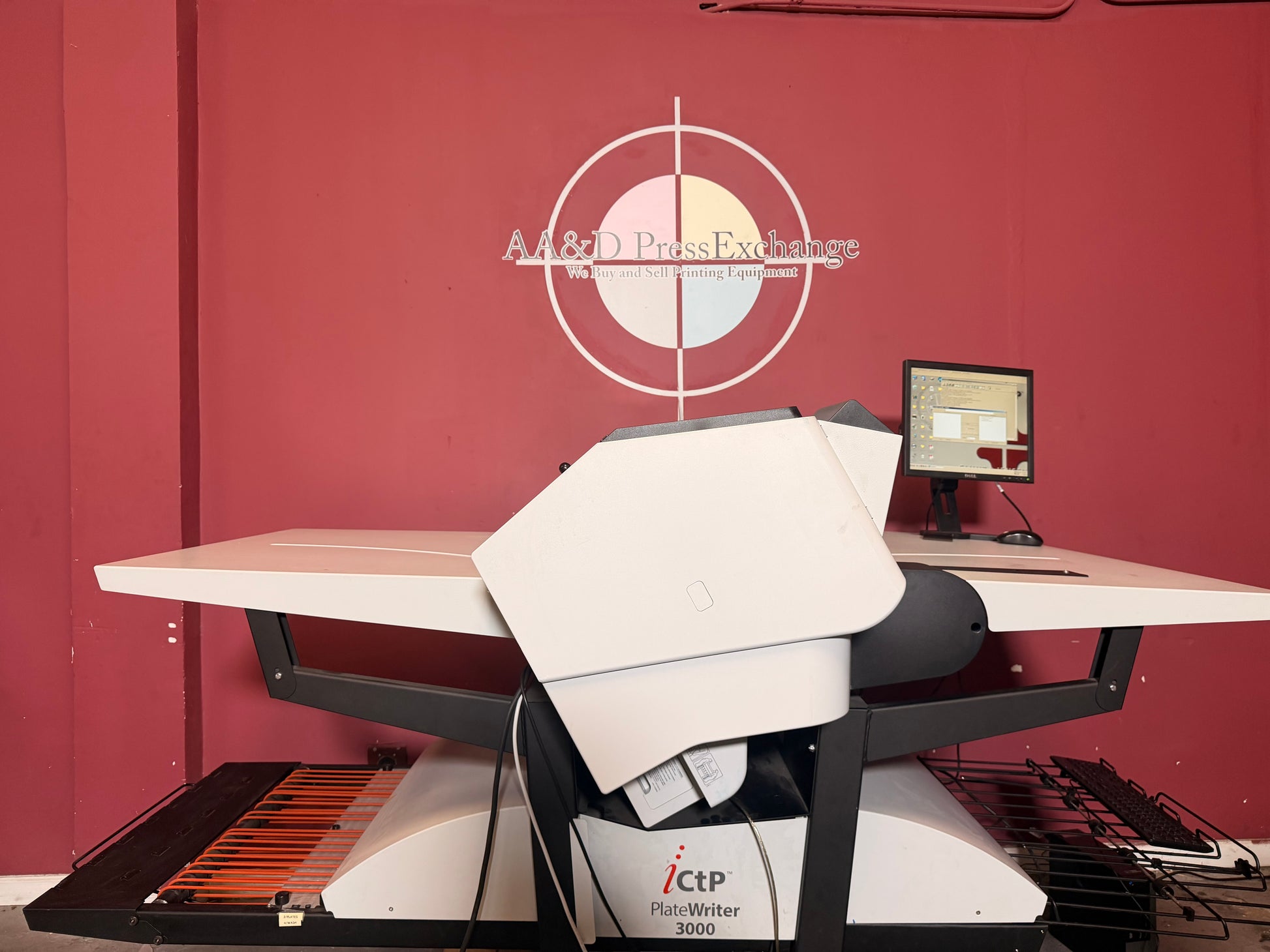 Used AA&D PressExchange Glunz & Jensen PlateWriter 3000 plate loading section