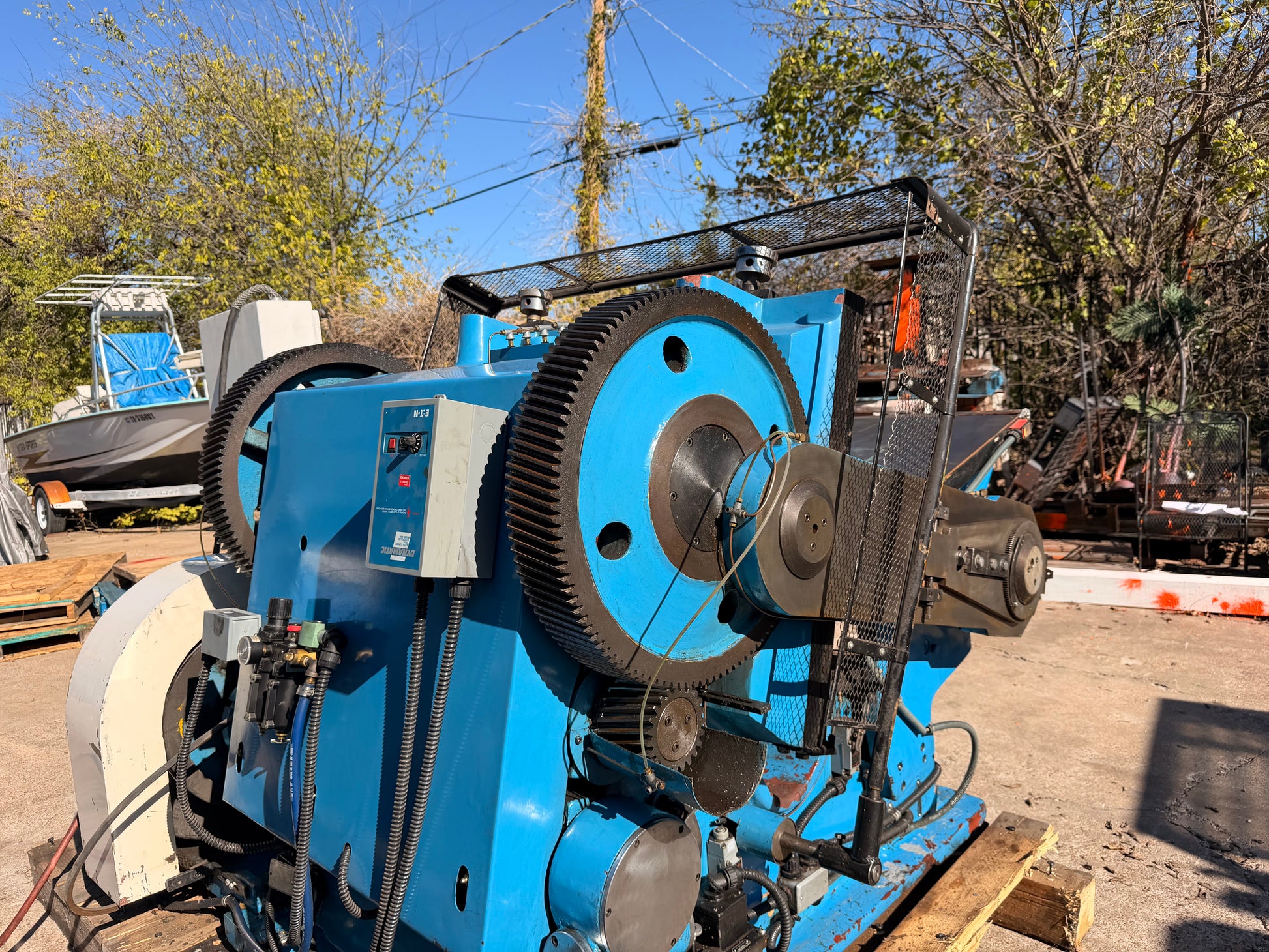 Used Standard Paper Box 29x42 clamshell die cutter rear view – AA&D PressExchange