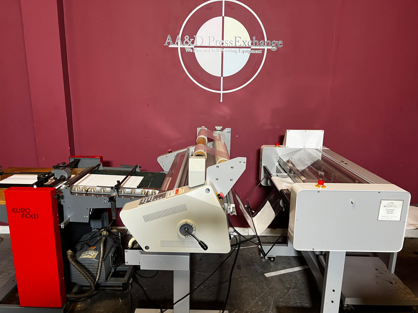 AA&D PressExchange Used GBC 1244 WF Laminator Cutter hot roll laminator for inkjet prints and posters