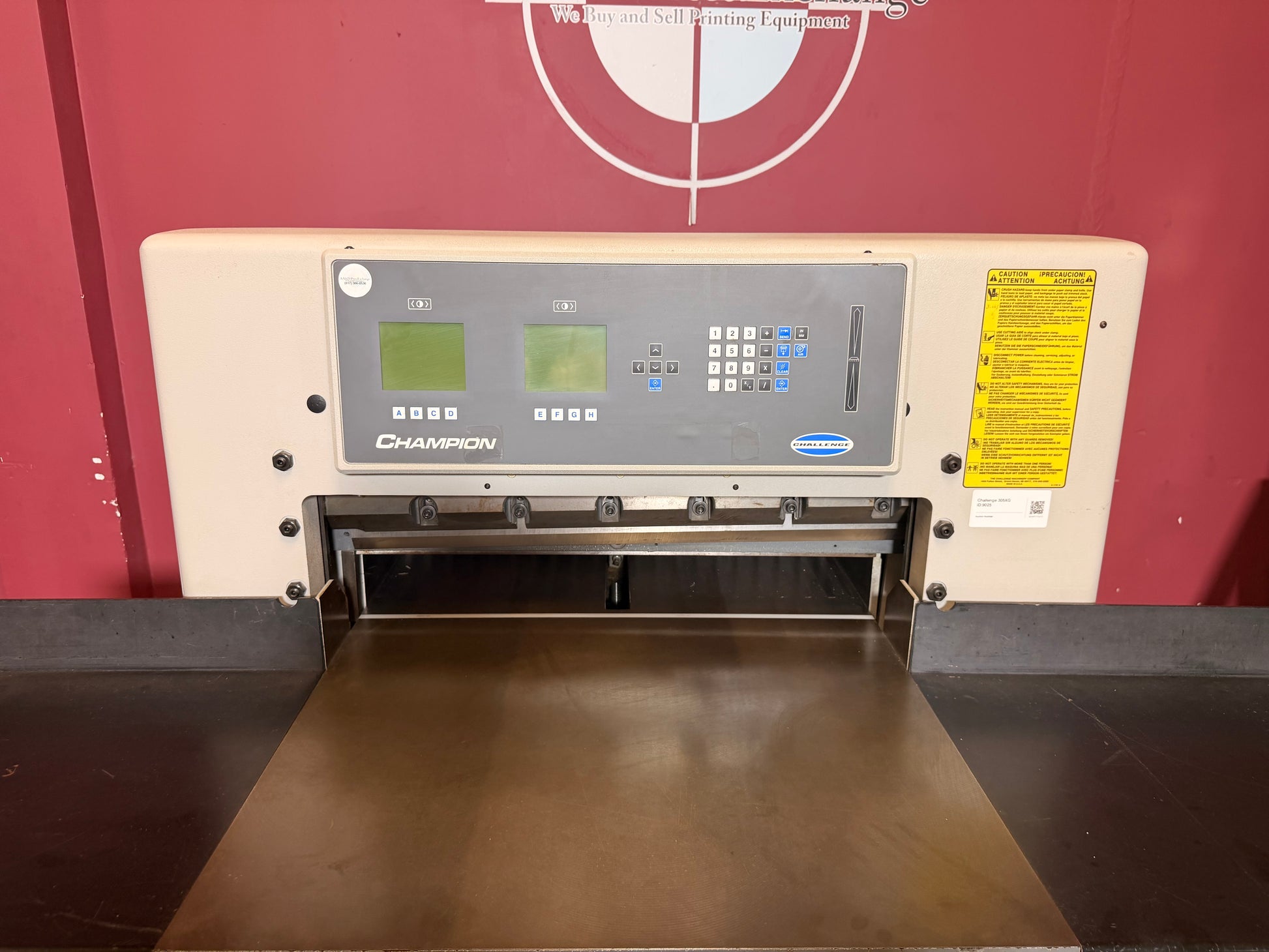 Challenge 305 XG 30.5-inch side profile industrial guillotine cutter for sale commercial print shop finishing equipment