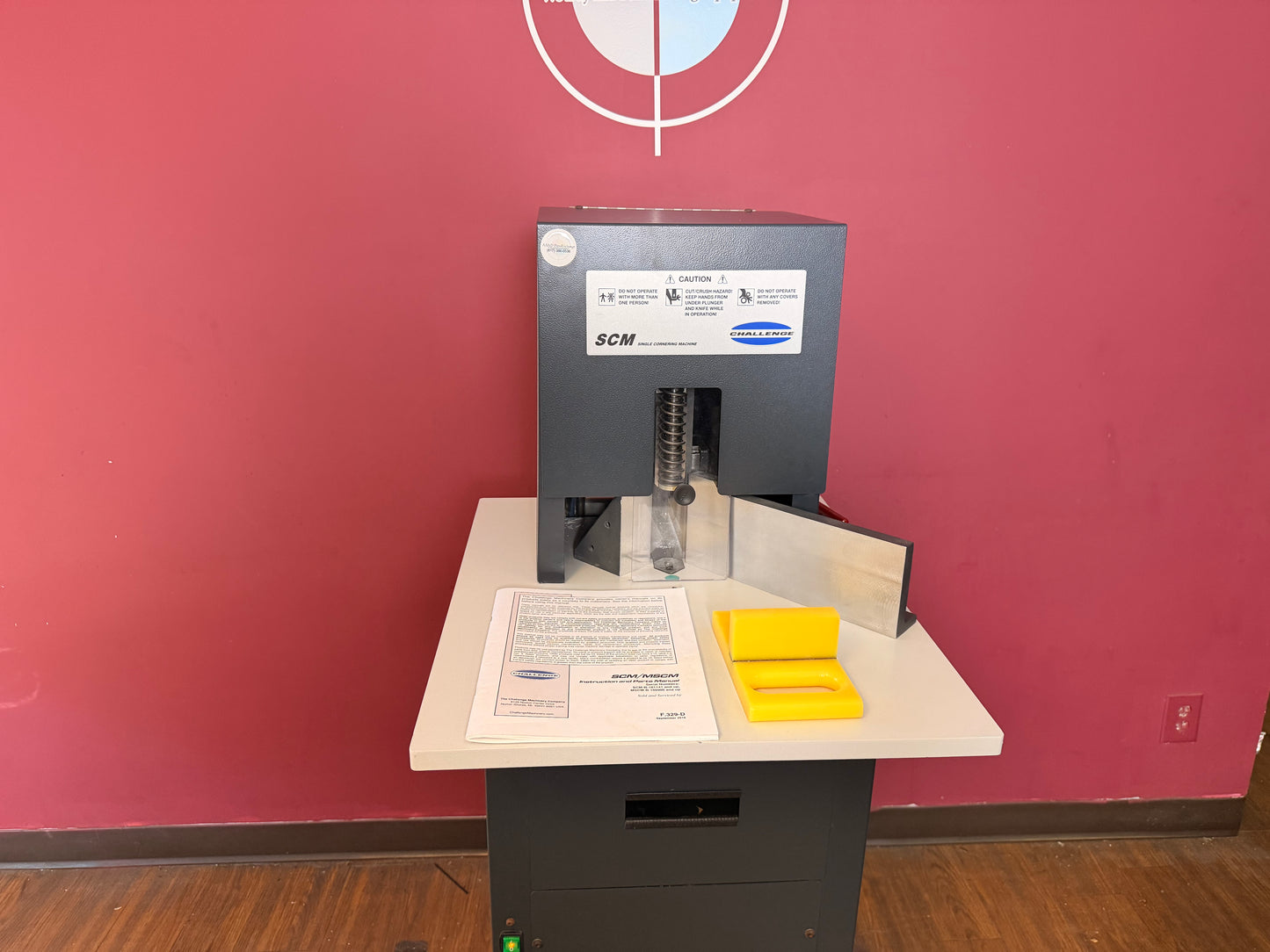 Used Challenge SCM corner rounder capable of rounding up to 4-inch stacks – AA&D PressExchange