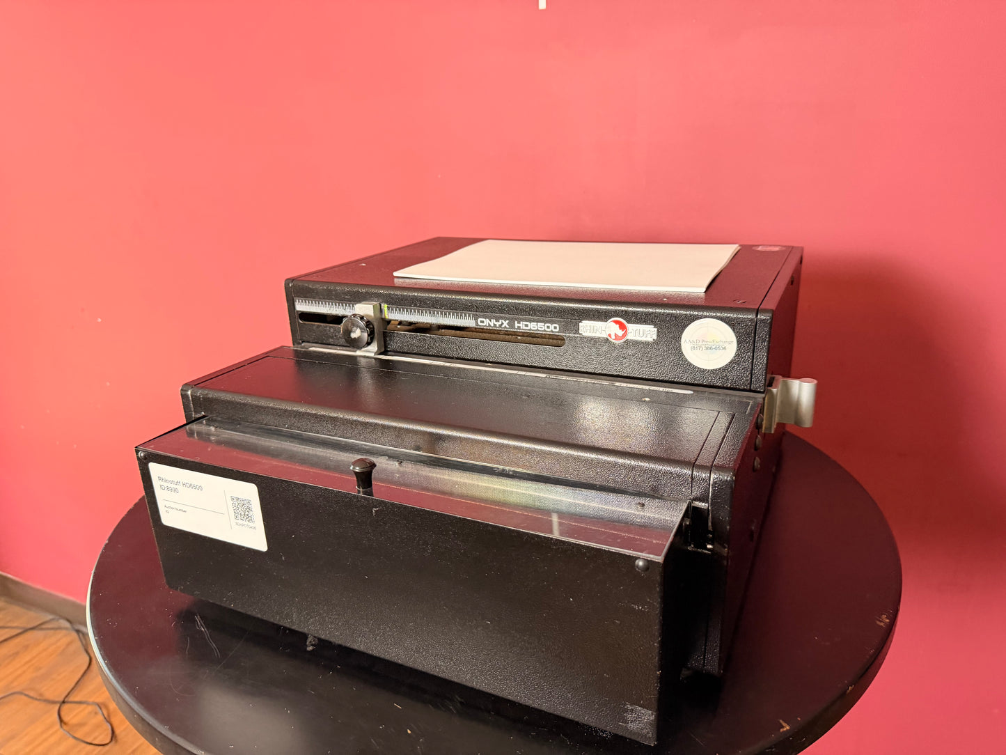 Used Rhin-O-Tuff Onyx 6500 4:1 Die detail of punching mechanism and lever – AA&D PressExchange