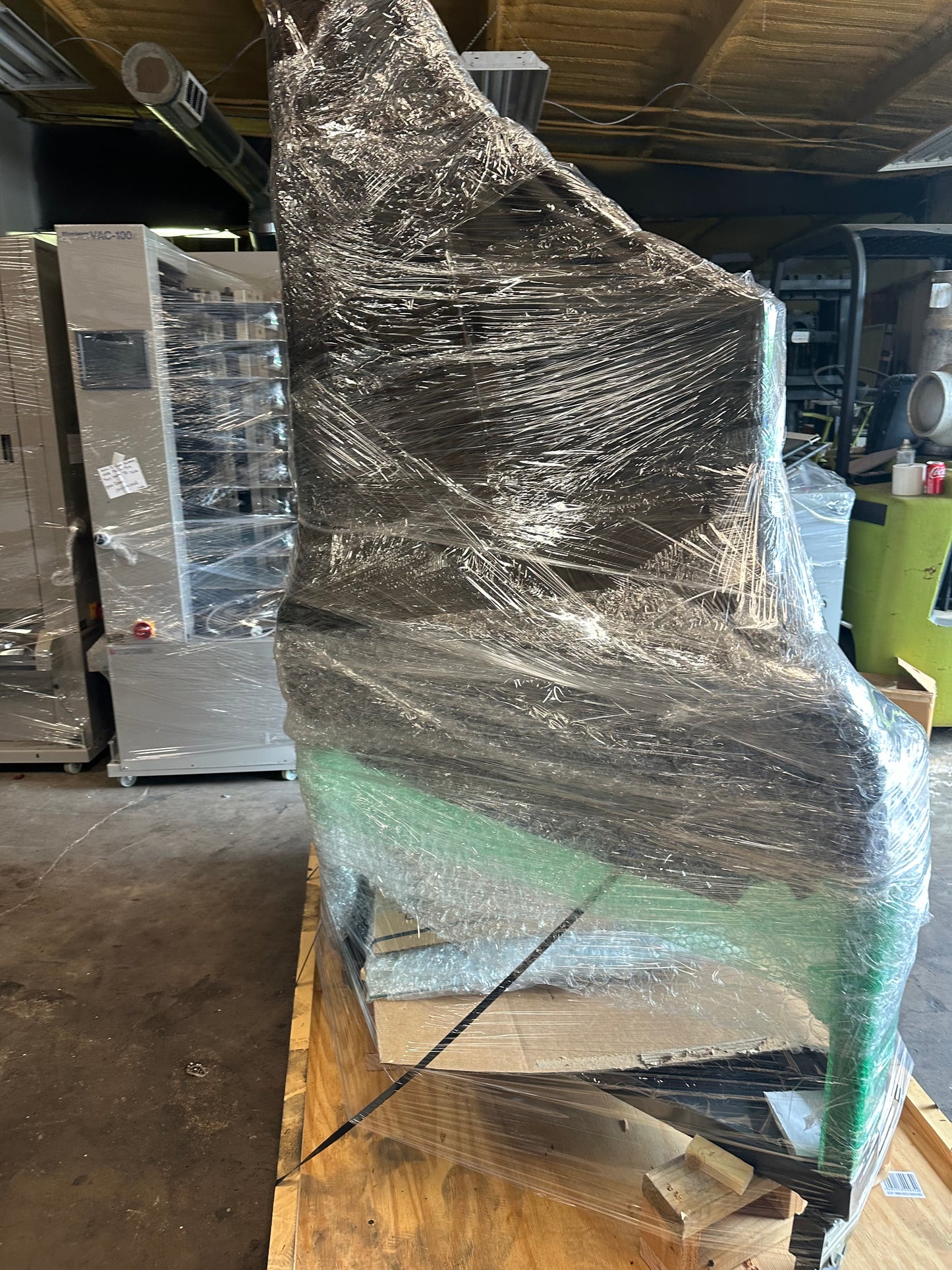 Custom 8-foot tall crate.