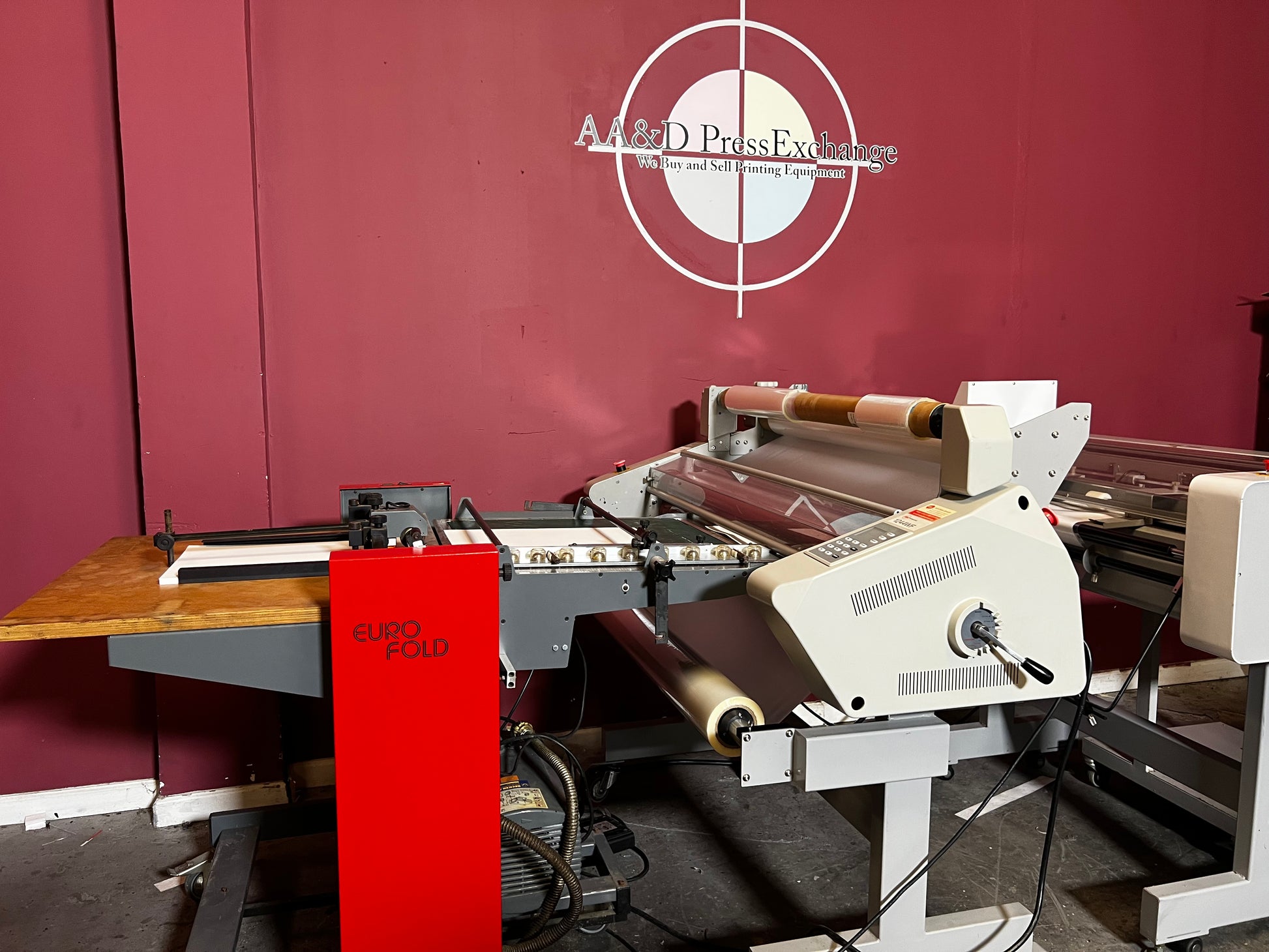 AA&D PressExchange Used GBC 1244 WF Laminator Cutter 43-inch laminating machine for commercial finishing