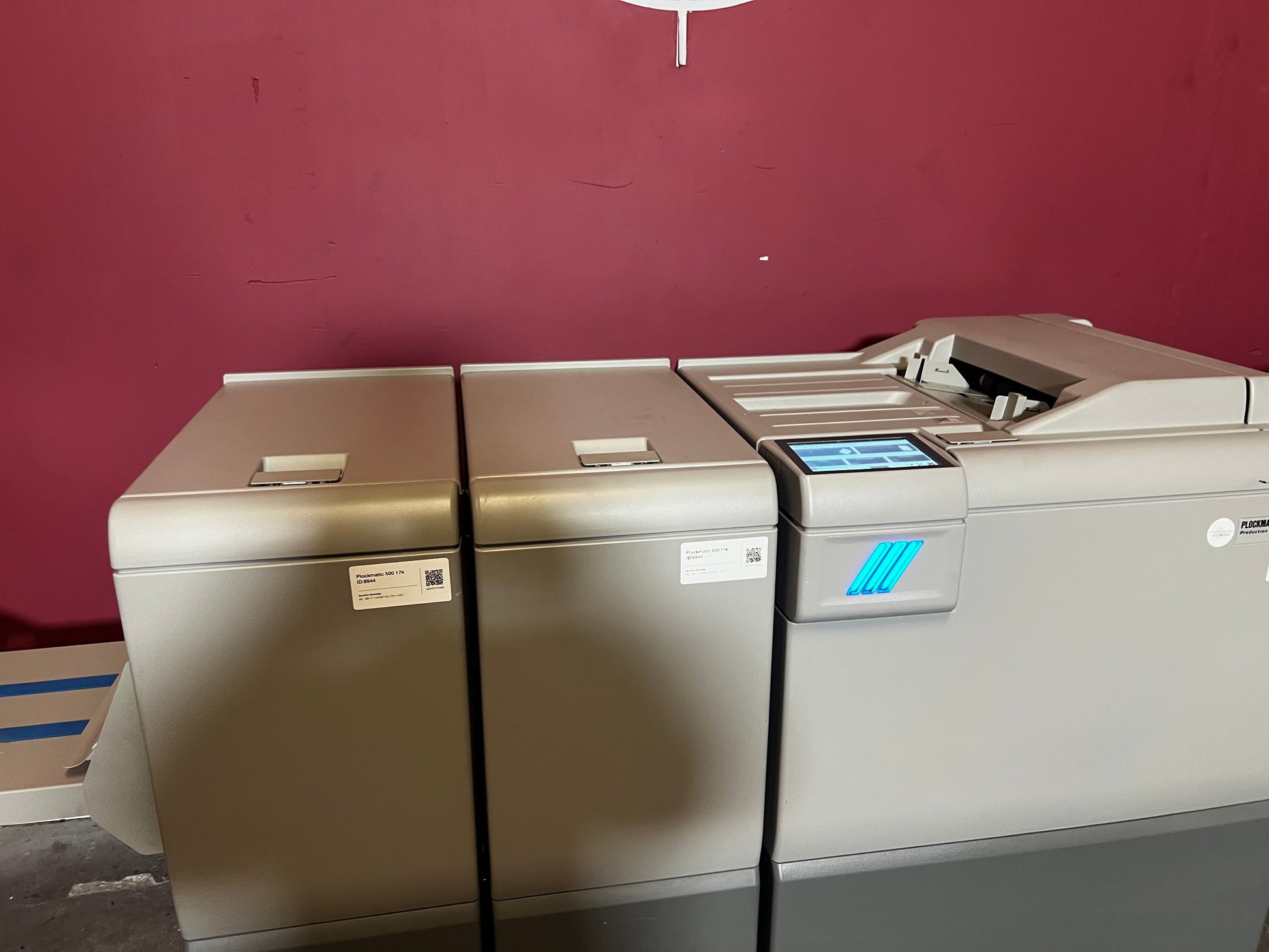 Used Plockmatic 500 Production Booklet Maker Side Profile – AA&D PressExchange