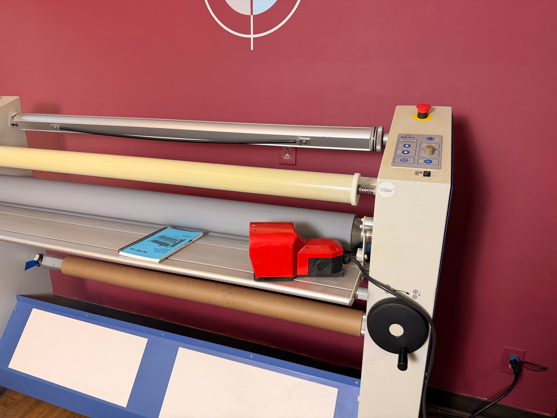 Used Seal Base 54 laminator rear view with roller system – AA&D PressExchange