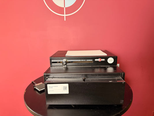 Used Rhin-O-Tuff Onyx 6500 4:1 Die electric paper punch front angle view – AA&D PressExchange