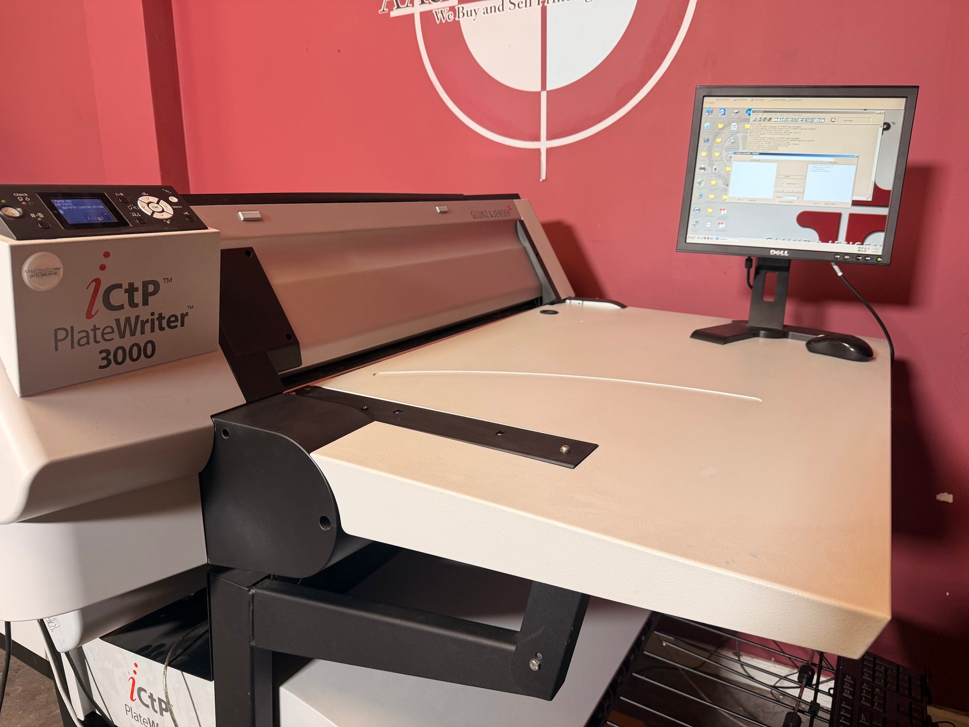 Used AA&D PressExchange iCTP PlateWriter 3000 chemical-free CtP solution