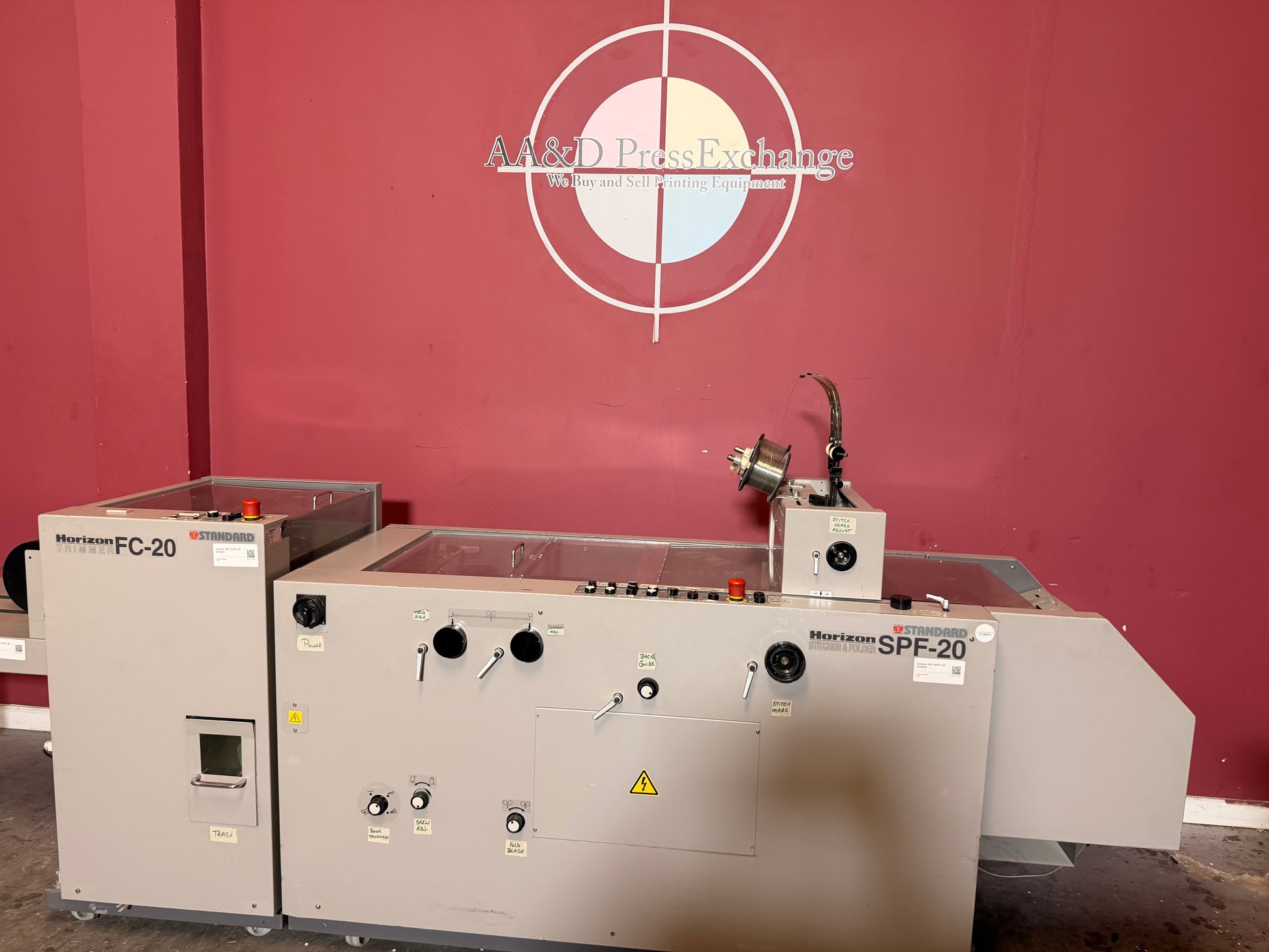 Used Horizon stitch fold trim booklet maker industrial finishing equipment