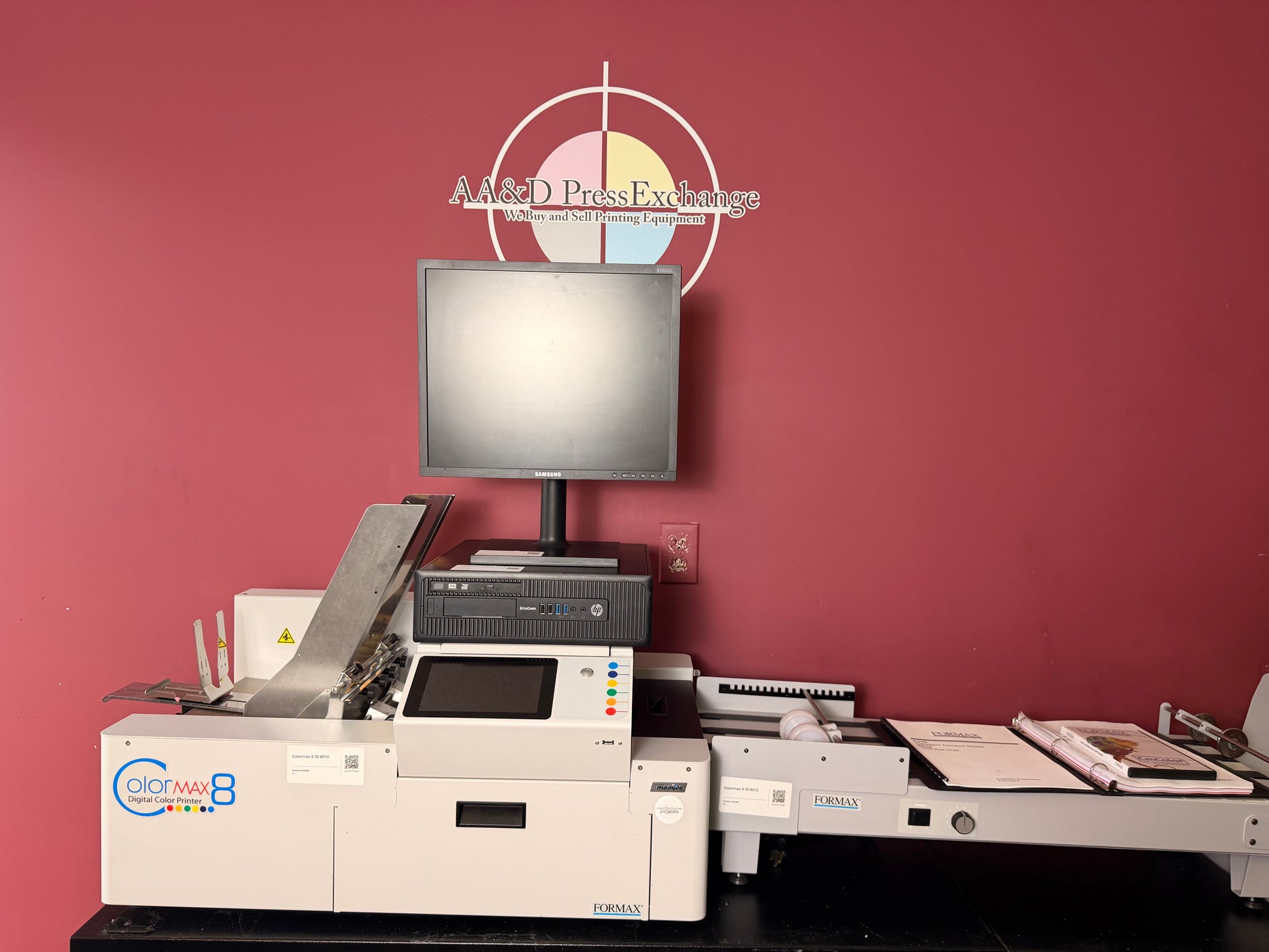 Used Formax ColorMax8 Digital Color Printer heavy duty frame and feeder assembly