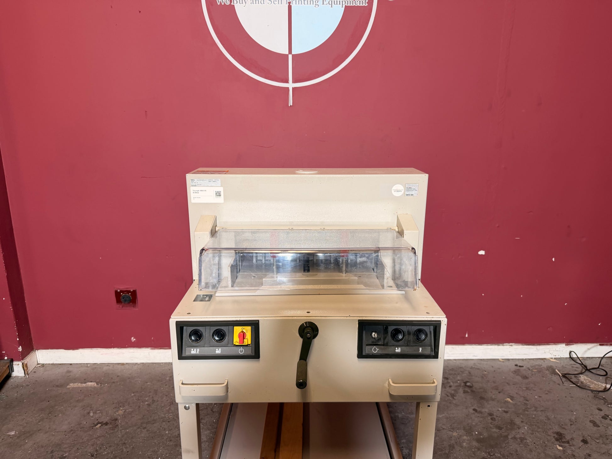 Used Triumph 4850-95 cutter with safety guard and cutting table – AA&D PressExchange