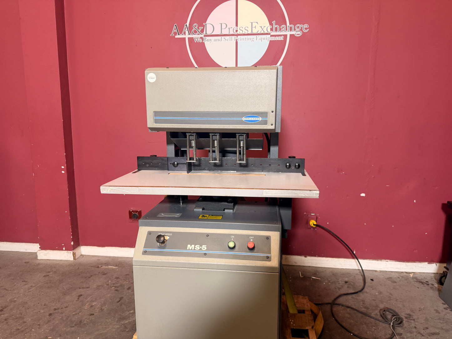 Used Challenge MS-5 paper drill for sale expandable three to five head configuration