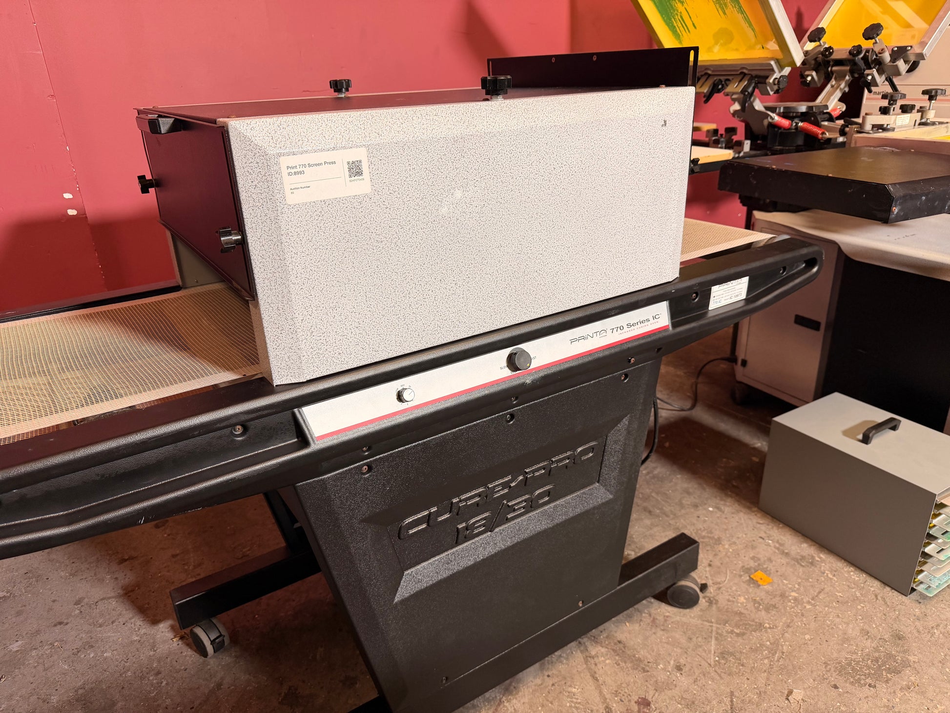 Used Printa 770 Series Screen Printing System showing onboard exposure unit – AA&D PressExchange