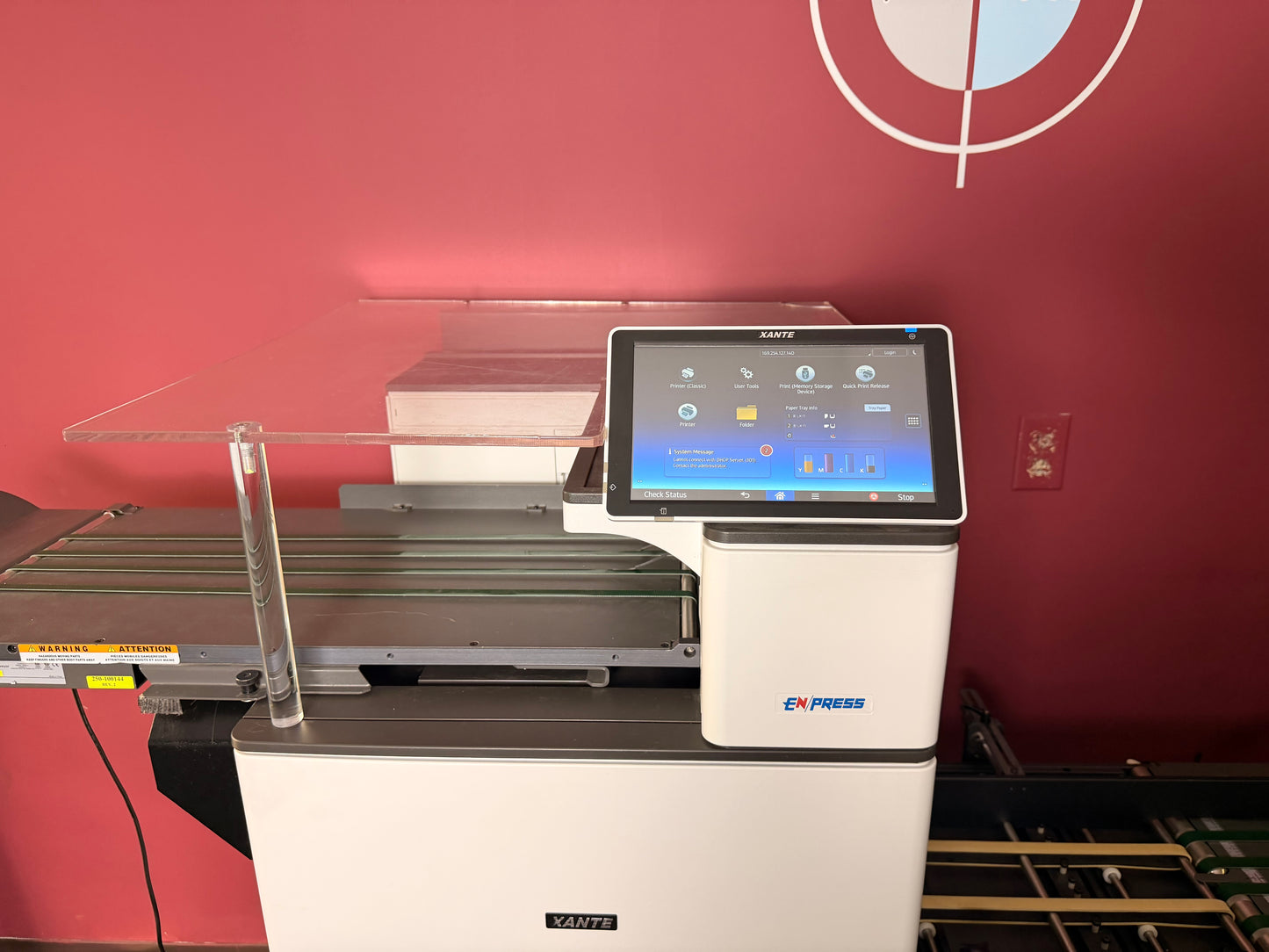Used Xante En Press Envelope Printer paper tray with high-capacity input