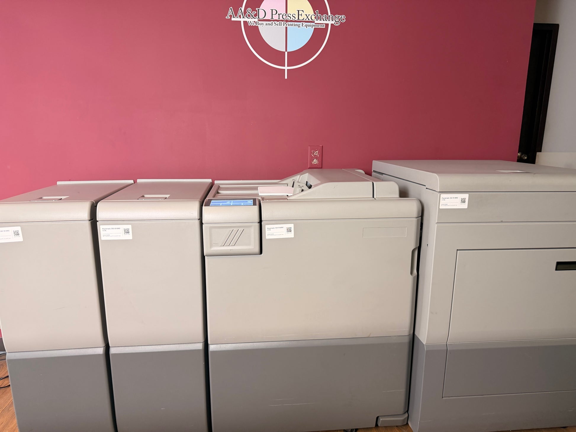 Used Plockmatic 350 booklet maker handling multiple paper stocks for high-volume jobs – AA&D PressExchange