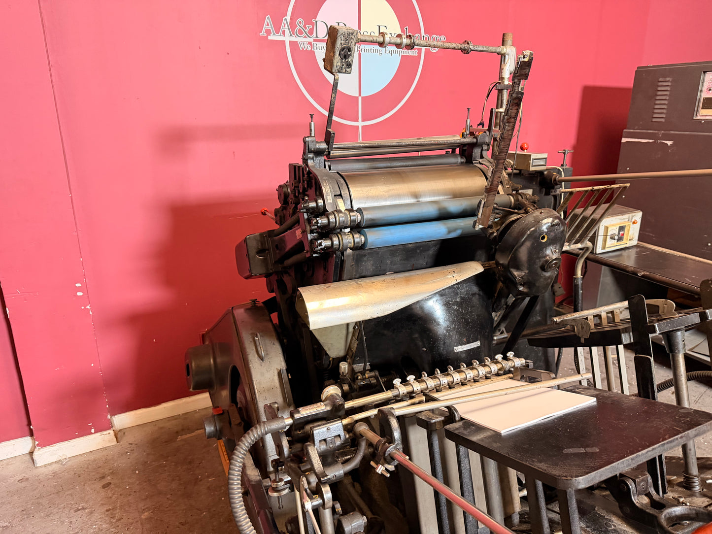 Heidelberg Windmill Letterpress 13x18 with Foil Stamping for sale suction feed system for paper handling
