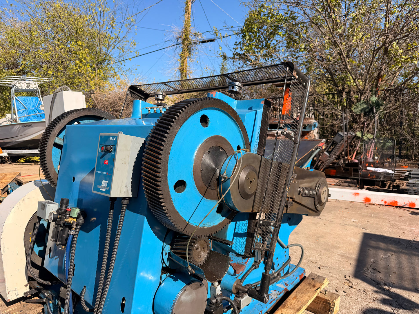 Used AA&D PressExchange Standard Paper Box 29x42 platen clamshell die cutter machine